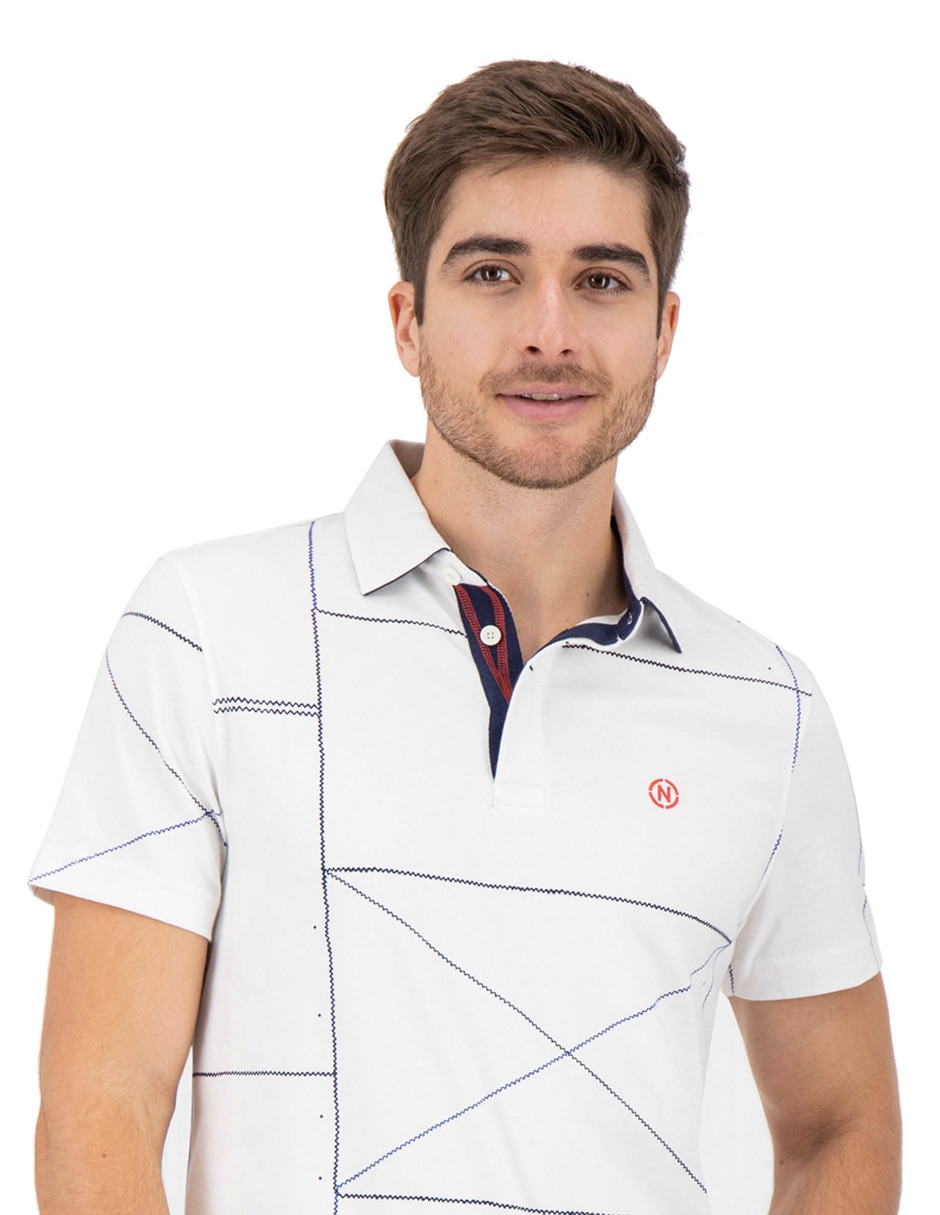 Playera nautica cuello polo para hombre 2