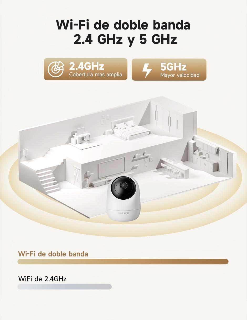 Cámara individual de seguridad modelo Dreame Navo Care SE 1 Incam Inalámbrica QHD 360° Sí para Interior 6