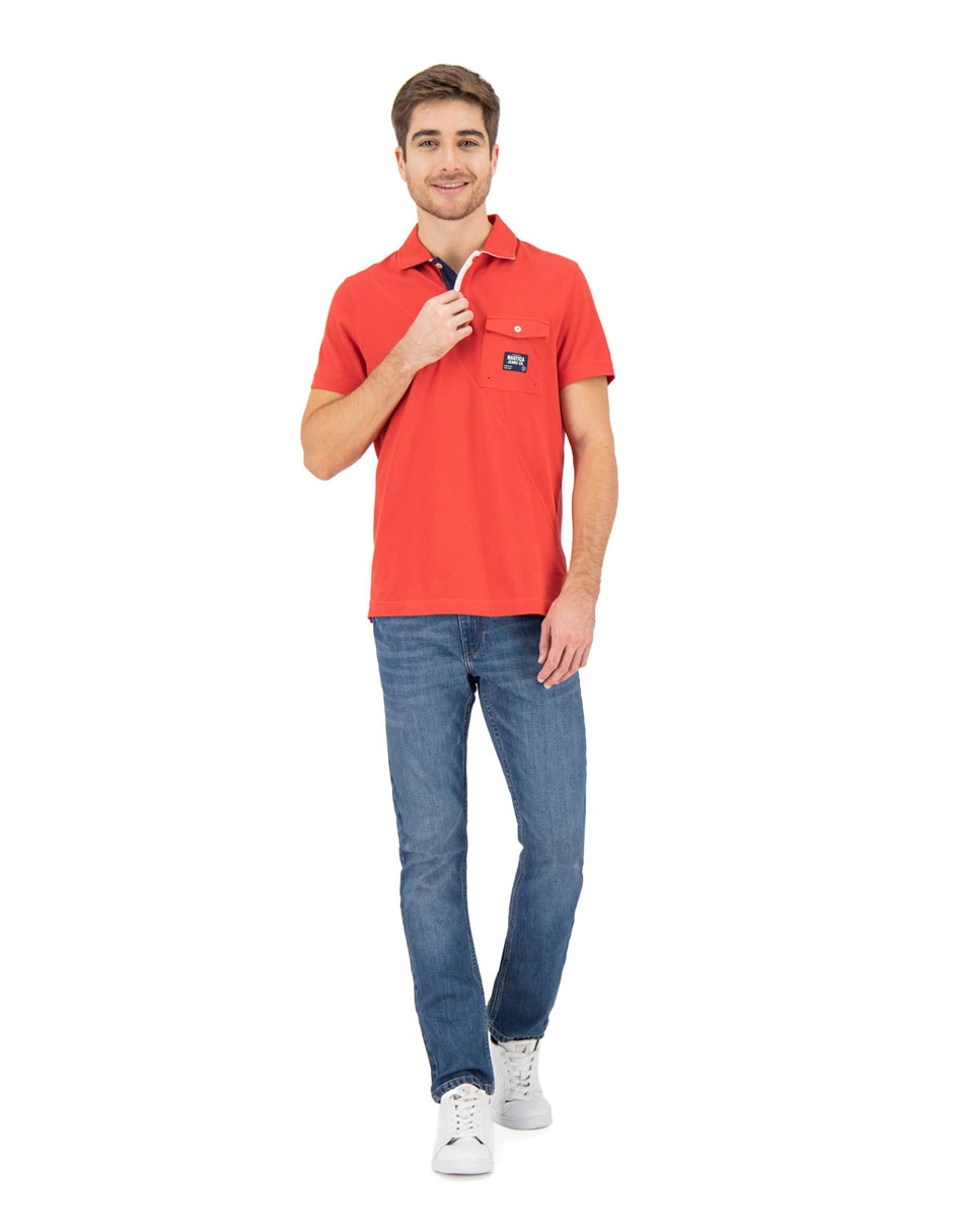 Playera nautica cuello polo para hombre