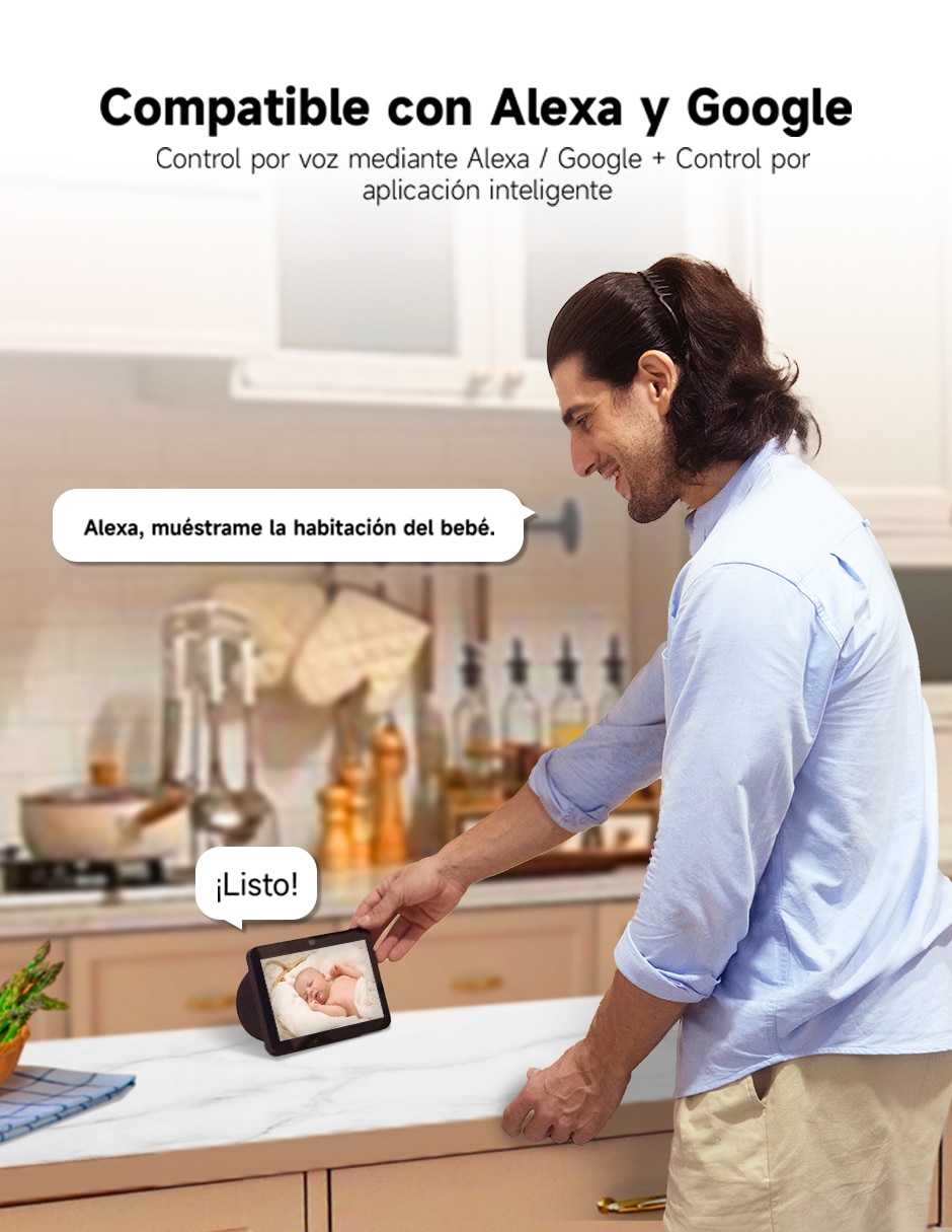 Cámara individual de seguridad modelo navo care 1 incam inalámbrica qhd 360° para interior 4