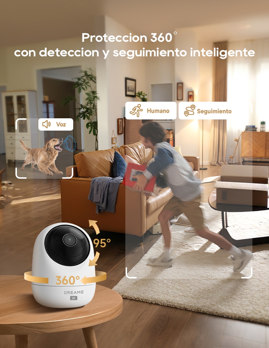 Cámara individual de seguridad modelo navo care 1 incam inalámbrica qhd 360° para interior 9