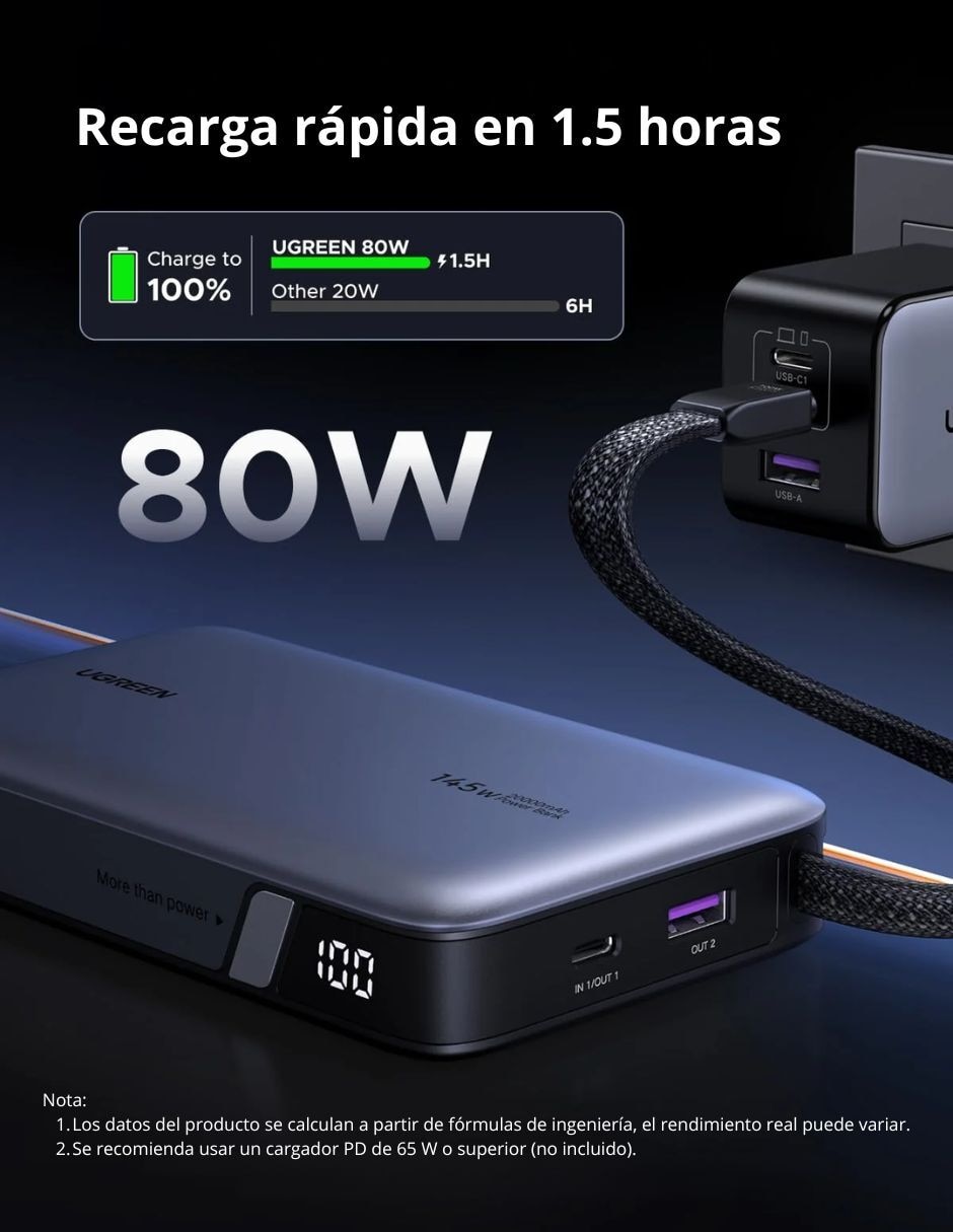 Batería portátil 20000 mah 7