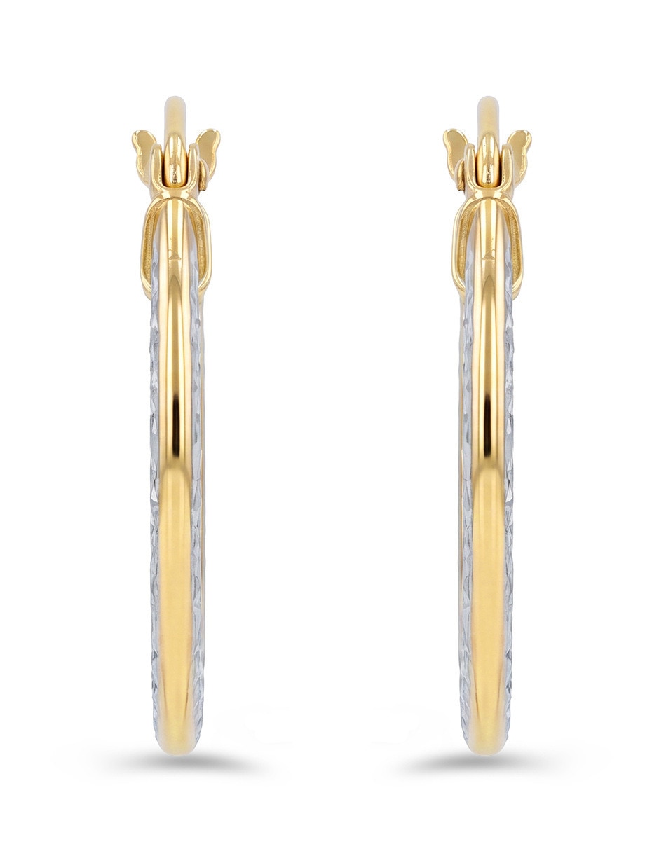 Arracadas joyerias bizzarro de oro amarillo 14 k con acabado brillante