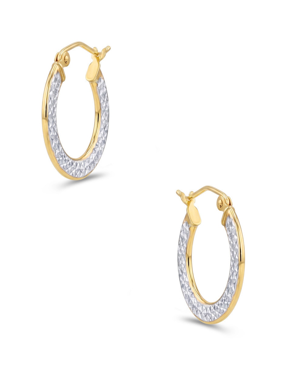 Arracadas joyerias bizzarro de oro amarillo 14 k con acabado brillante 2