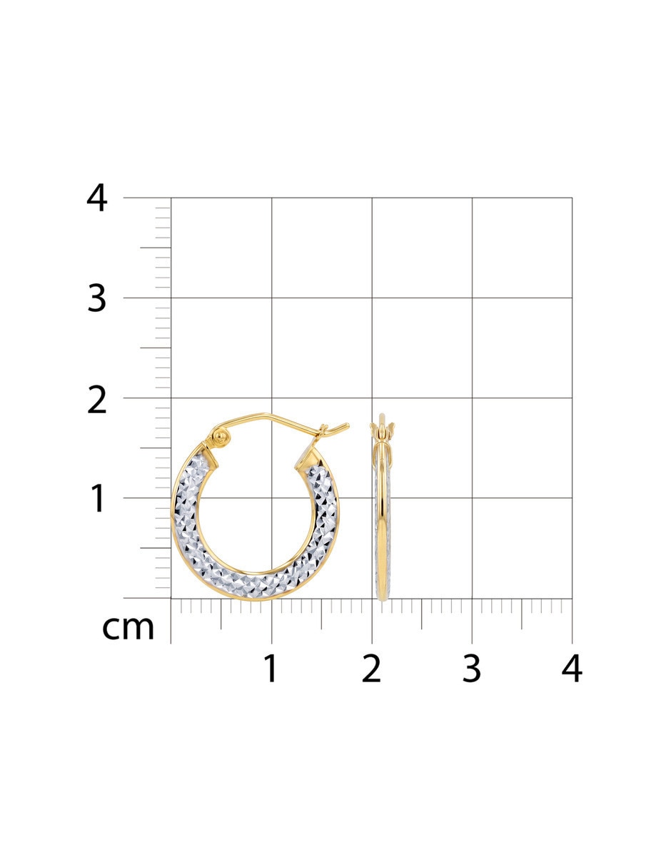Arracadas joyerias bizzarro de oro amarillo 14 k con acabado brillante 5