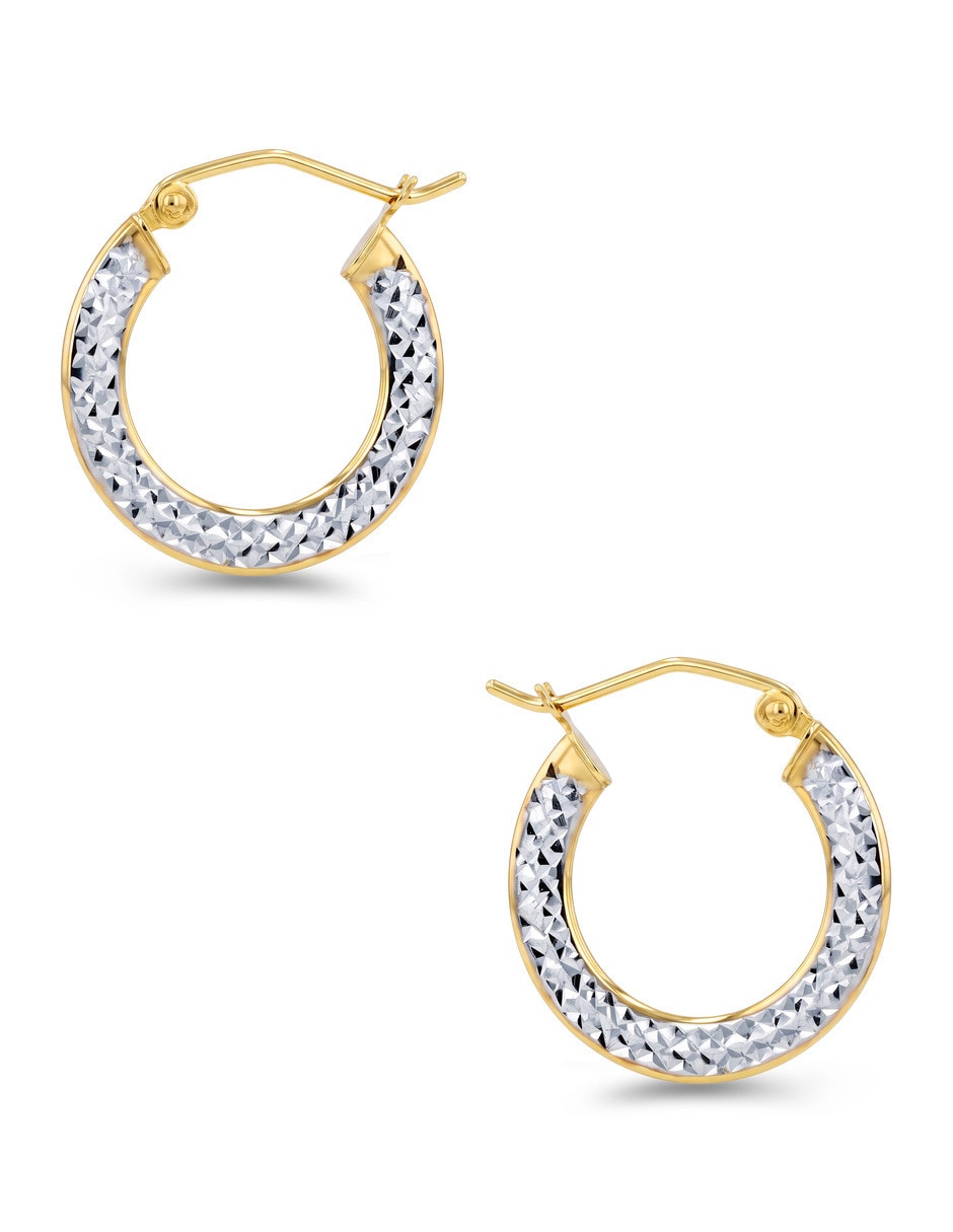 Arracadas joyerias bizzarro de oro amarillo 14 k con acabado brillante 4