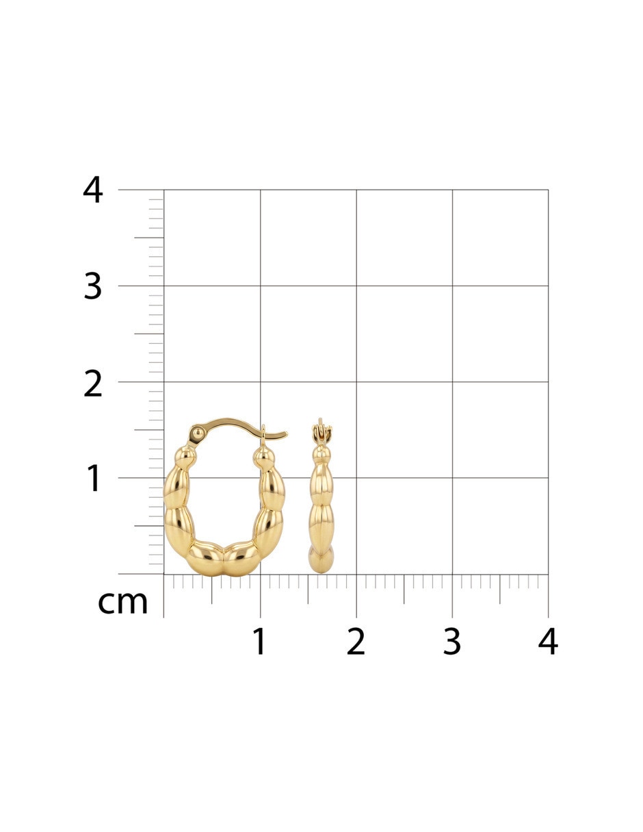 Arracadas joyerias bizzarro de oro amarillo 14 k con acabado brillante 5