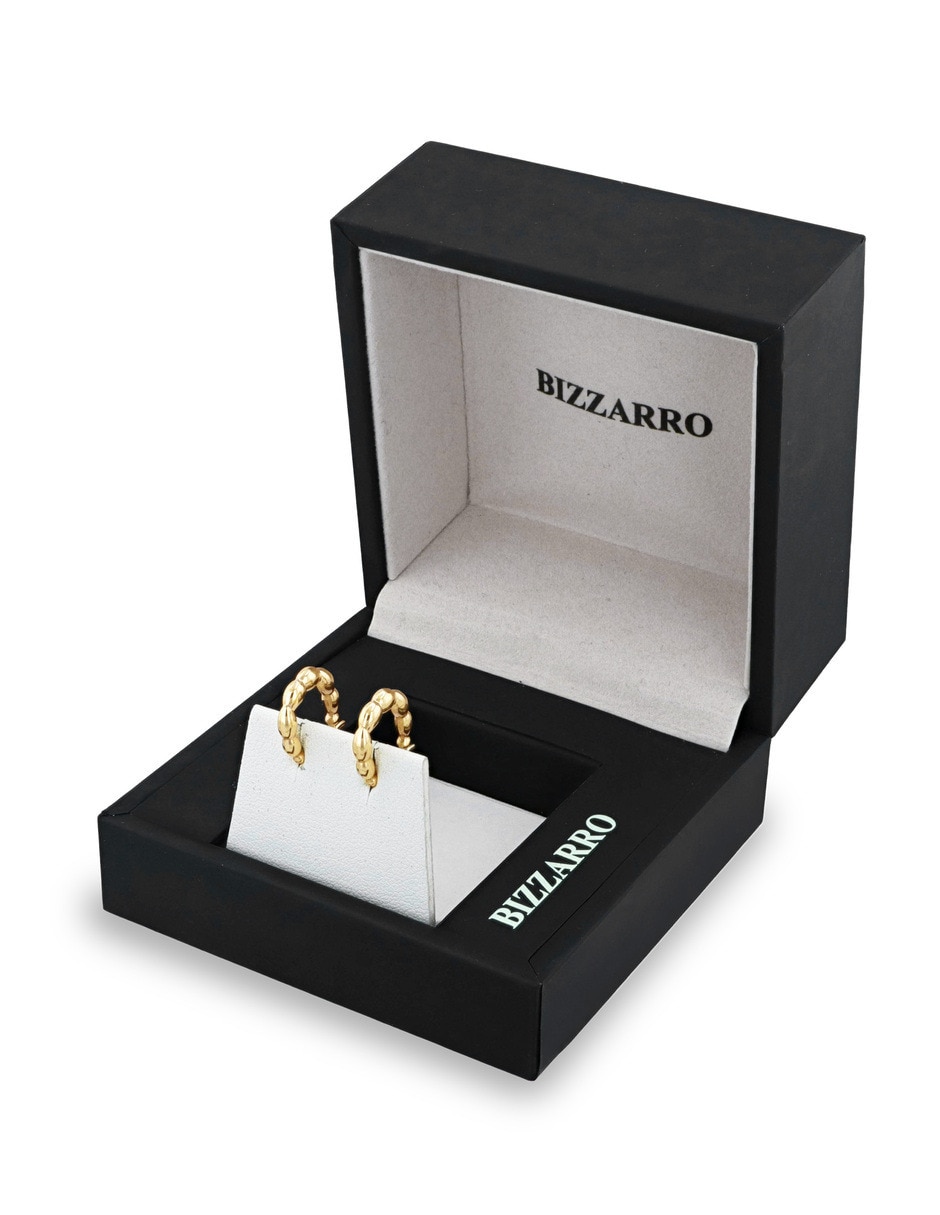 Arracadas joyerias bizzarro de oro amarillo 14 k con acabado brillante 3