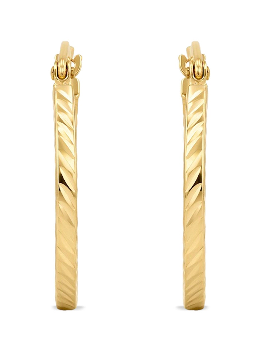 Arracadas joyerias bizzarro de oro amarillo 14 k con acabado brillante Arracadas joyerias bizzarro de oro amarillo 14 k con acabado brillante