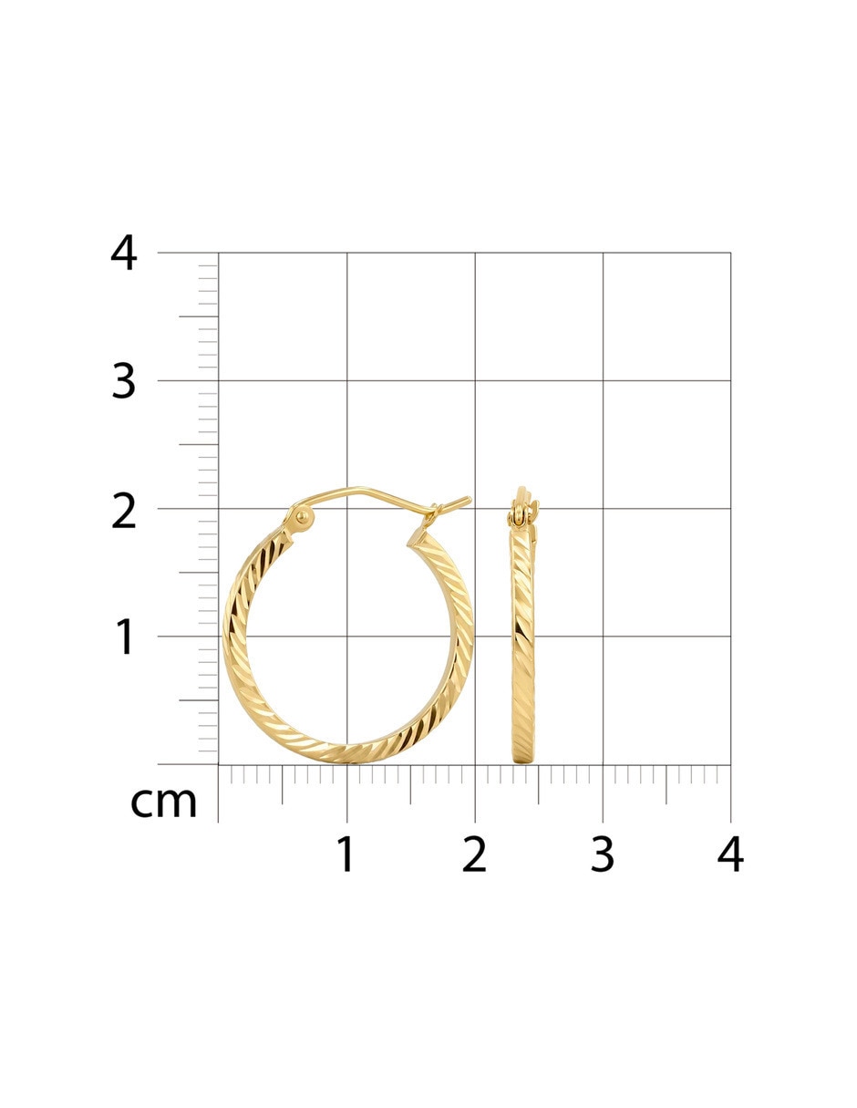 Arracadas joyerias bizzarro de oro amarillo 14 k con acabado brillante 5