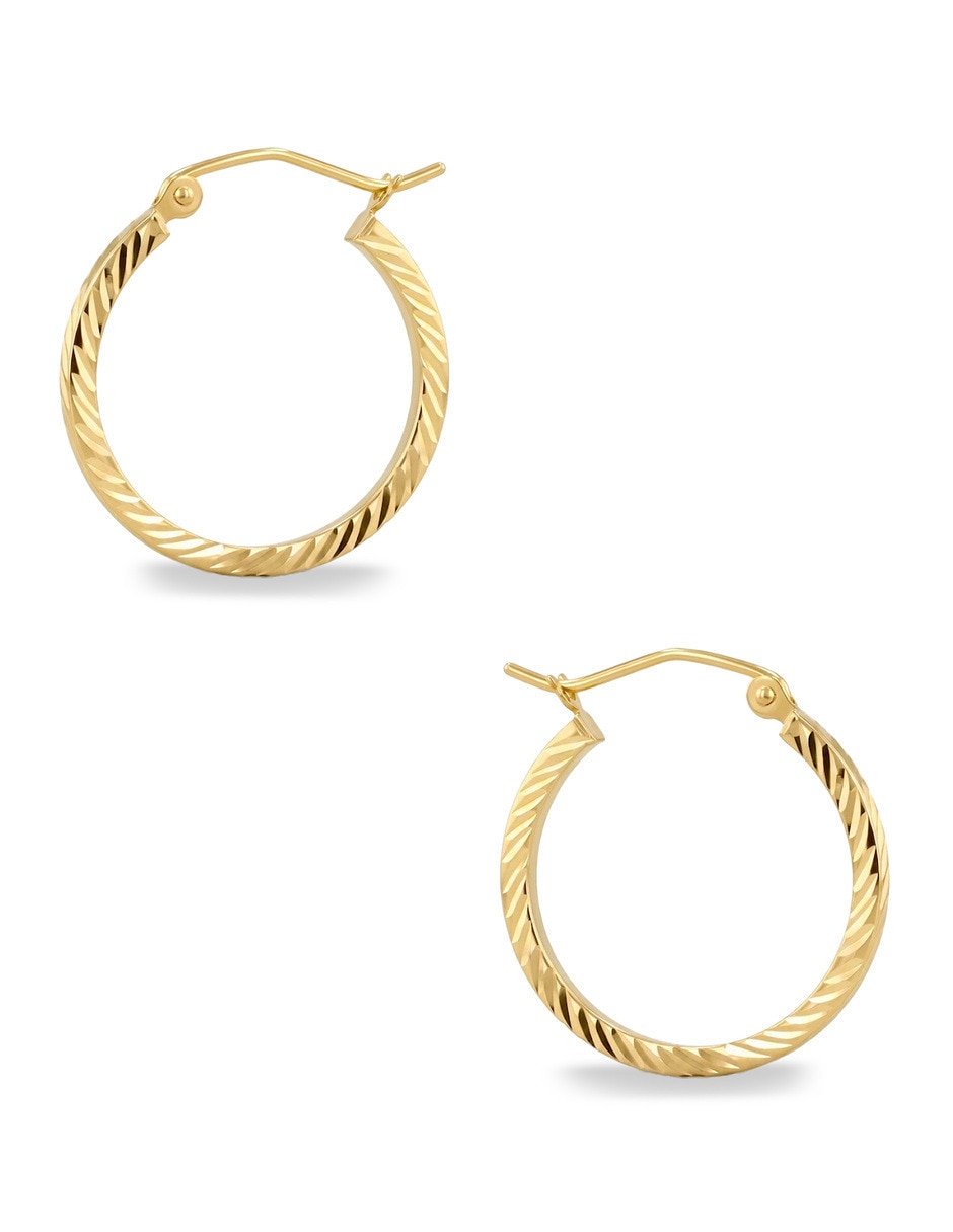 Arracadas joyerias bizzarro de oro amarillo 14 k con acabado brillante 4
