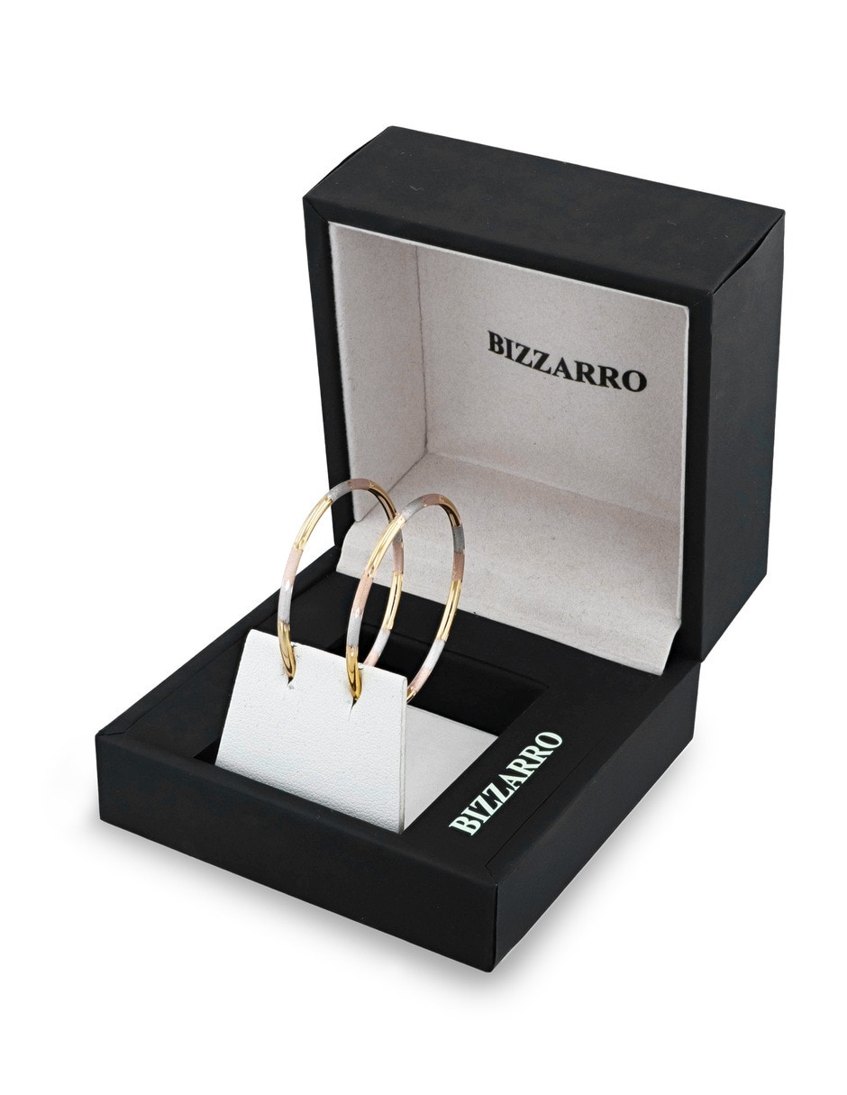 Arracadas joyerias bizzarro de oro florentino 14 k con acabado brillante 3