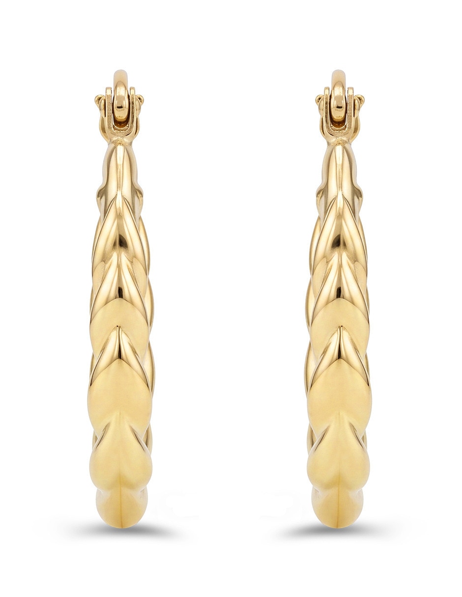 Arracadas joyerias bizzarro de oro amarillo 14 k con acabado brillante