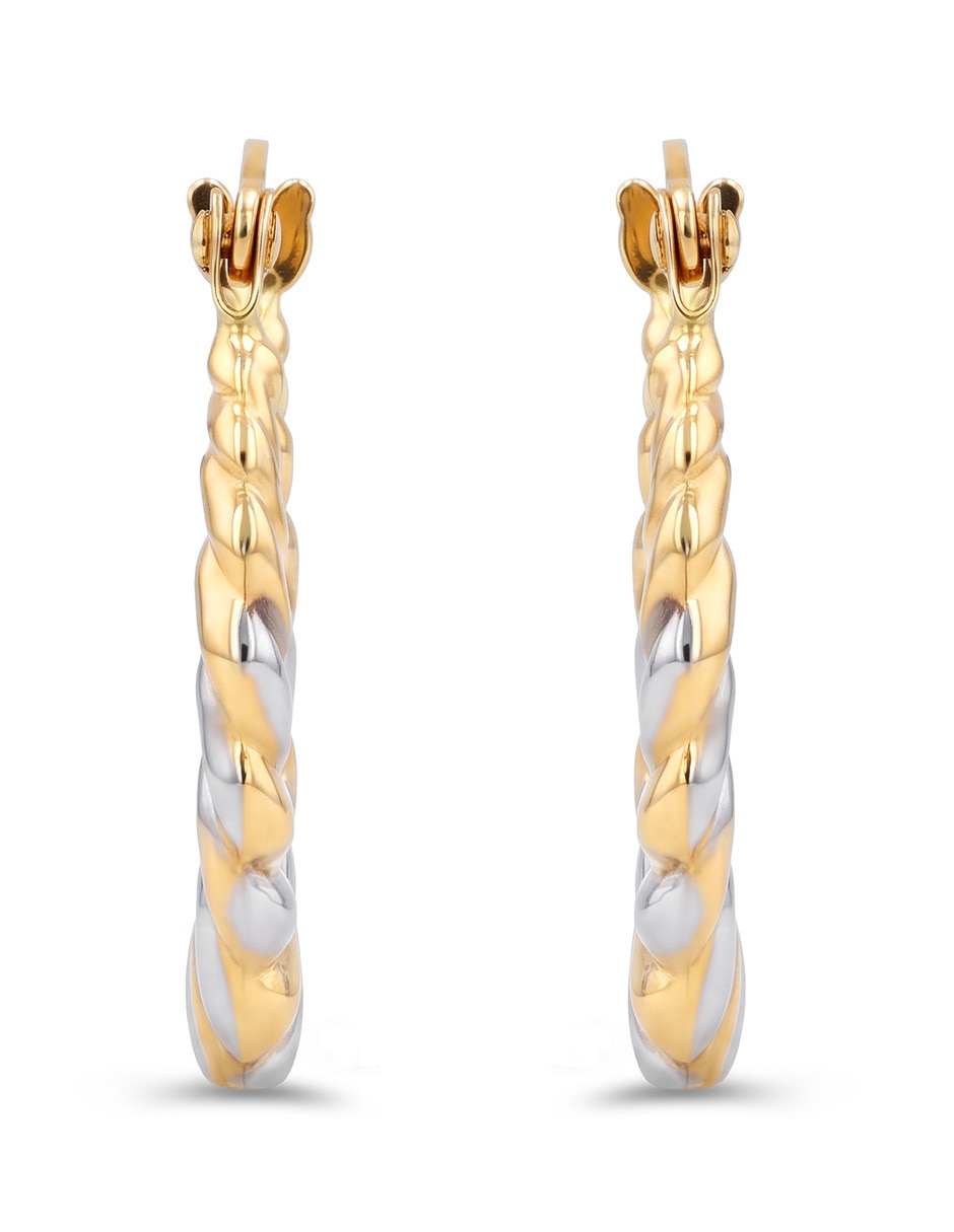 Arracadas joyerias bizzarro de oro amarillo 14 k con acabado brillante