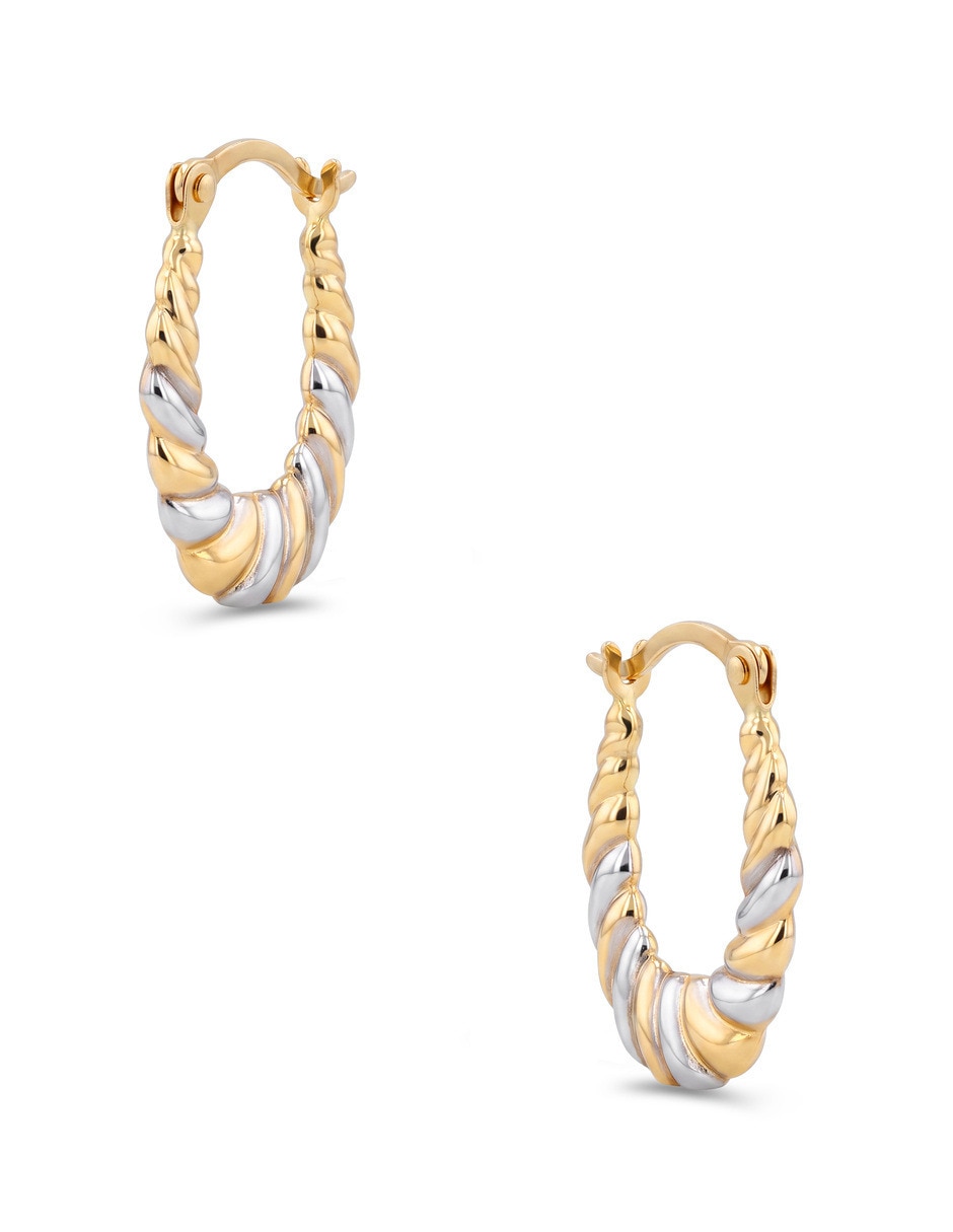 Arracadas joyerias bizzarro de oro amarillo 14 k con acabado brillante 2
