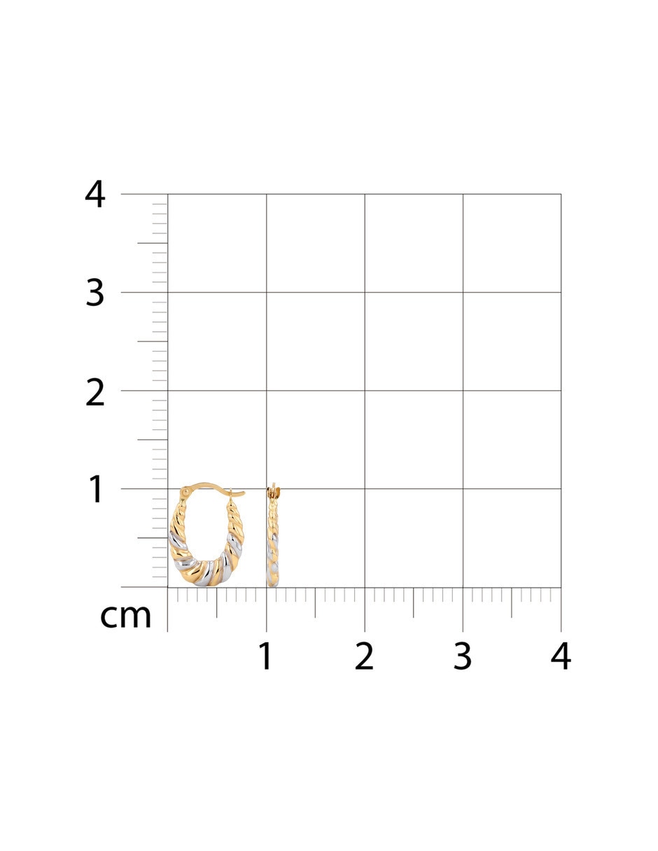 Arracadas joyerias bizzarro de oro amarillo 14 k con acabado brillante 5