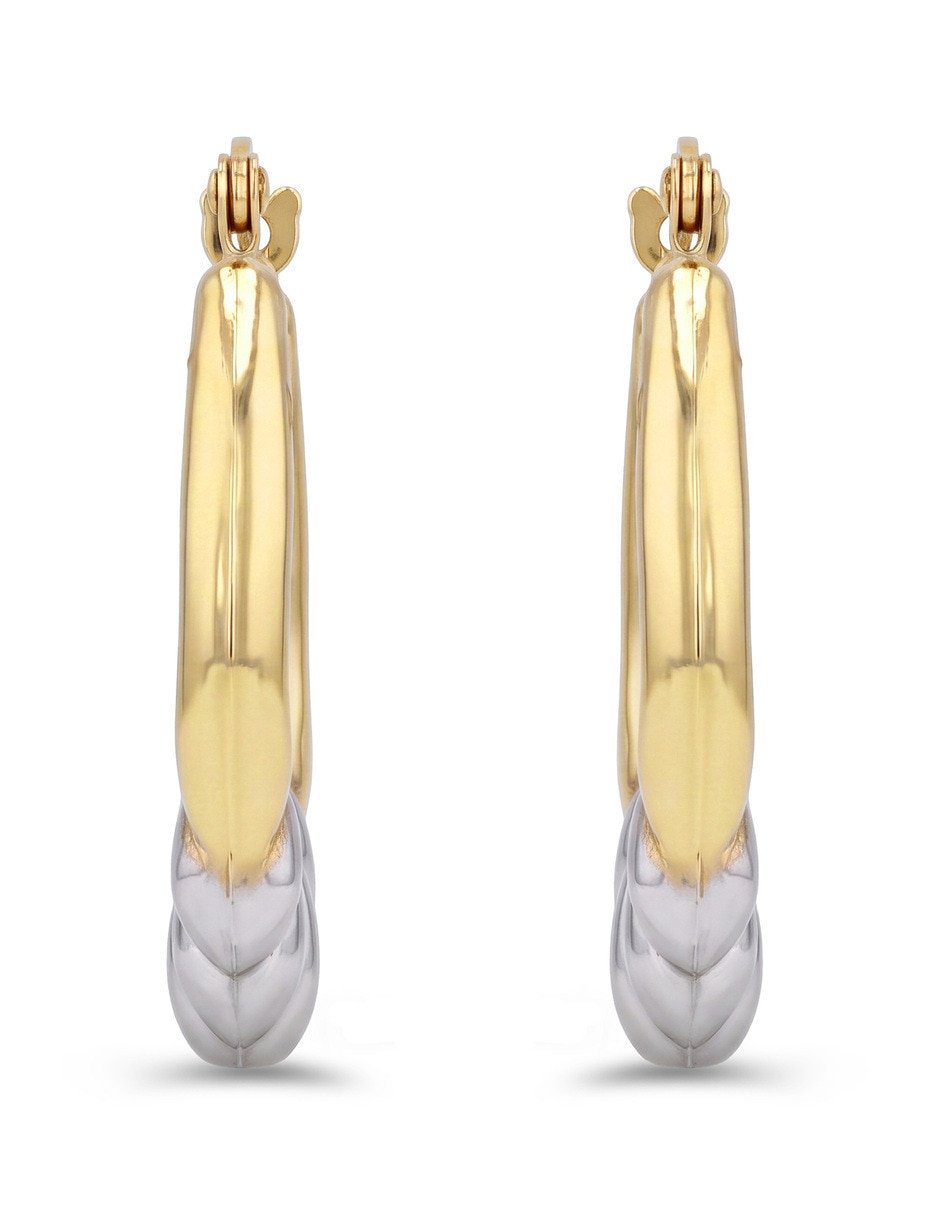 Arracadas joyerias bizzarro de oro amarillo 14 k con acabado brillante