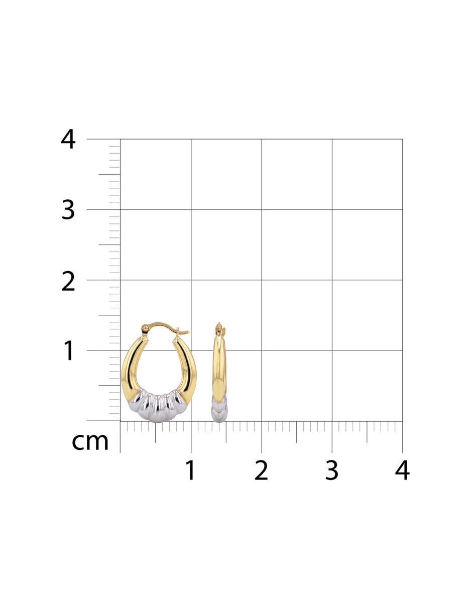 Arracadas joyerias bizzarro de oro amarillo 14 k con acabado brillante 5