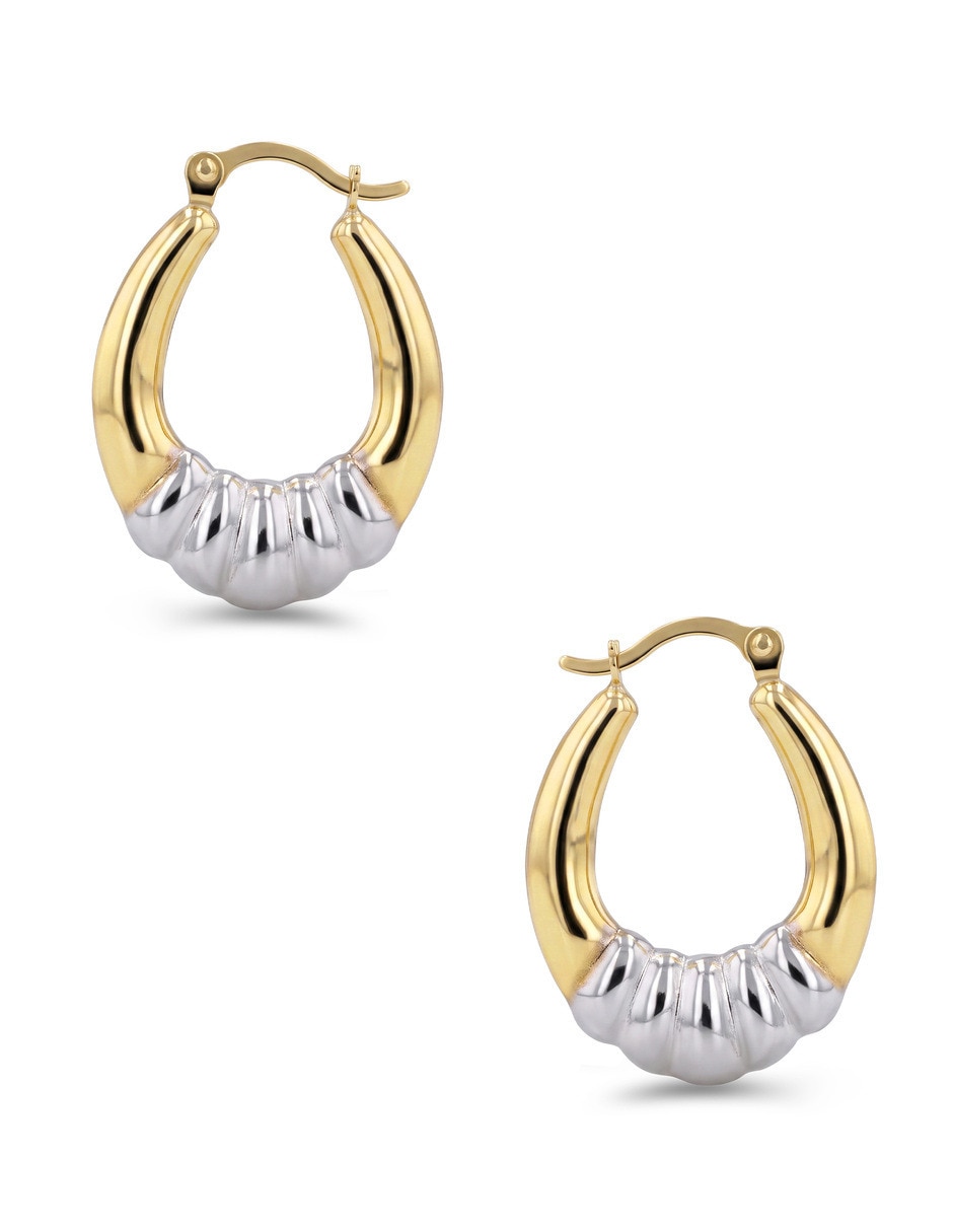 Arracadas joyerias bizzarro de oro amarillo 14 k con acabado brillante 4