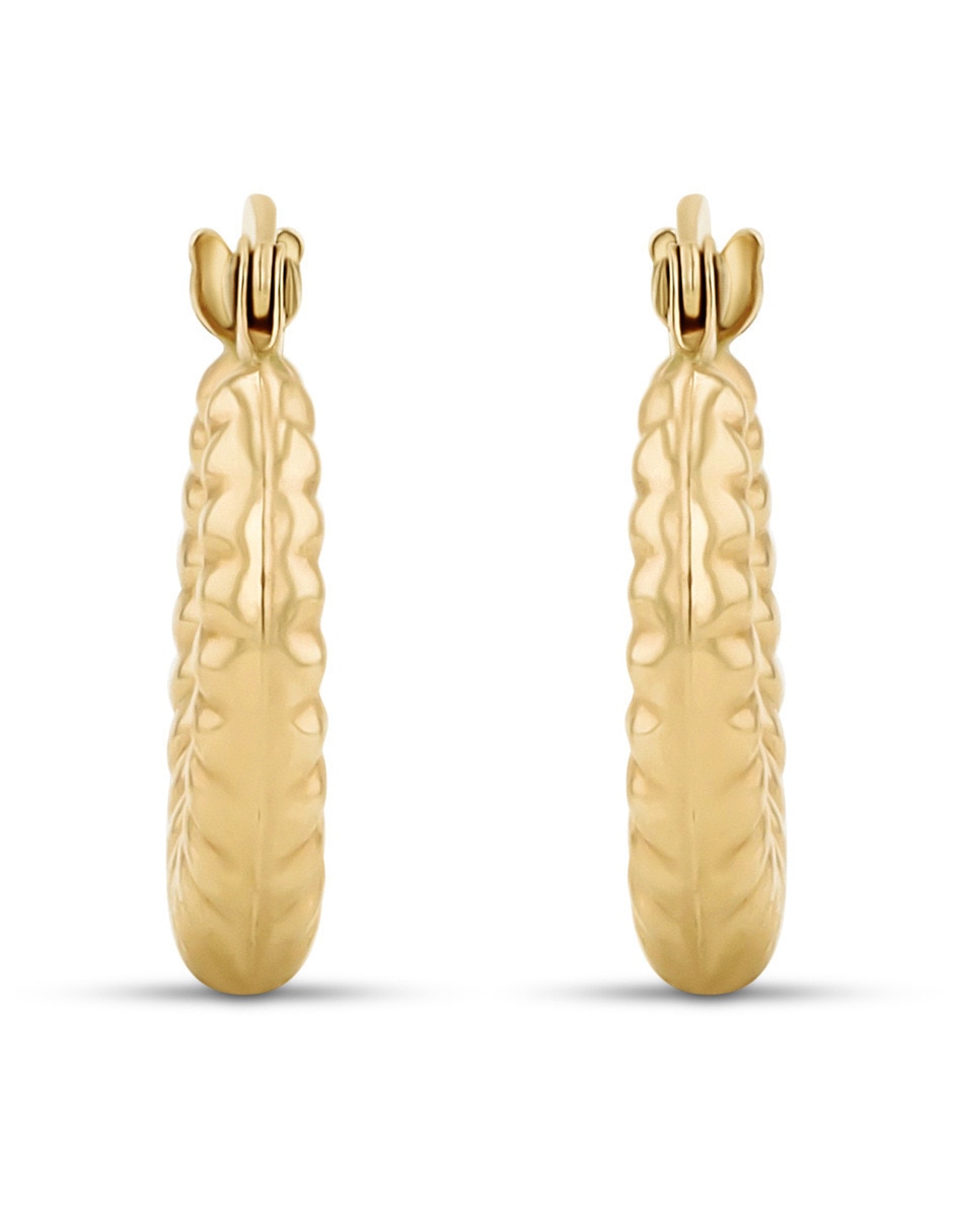 Arracadas joyerias bizzarro de oro amarillo 14 k con acabado brillante Arracadas joyerias bizzarro de oro amarillo 14 k con acabado brillante