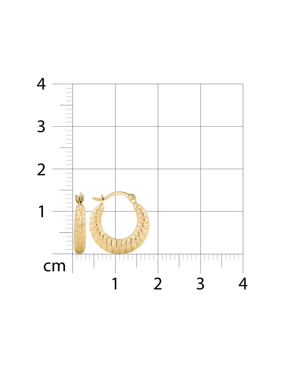 Arracadas joyerias bizzarro de oro amarillo 14 k con acabado brillante 5