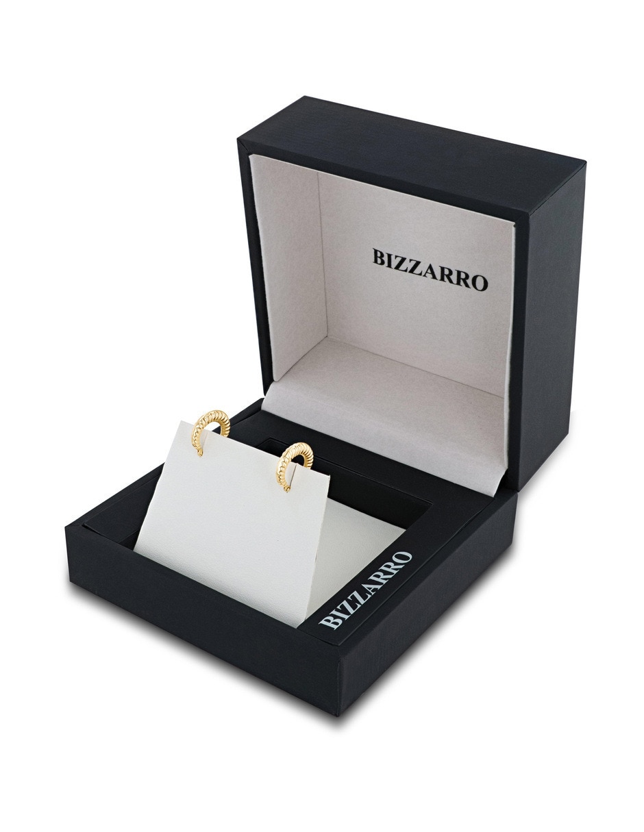Arracadas joyerias bizzarro de oro amarillo 14 k con acabado brillante 3