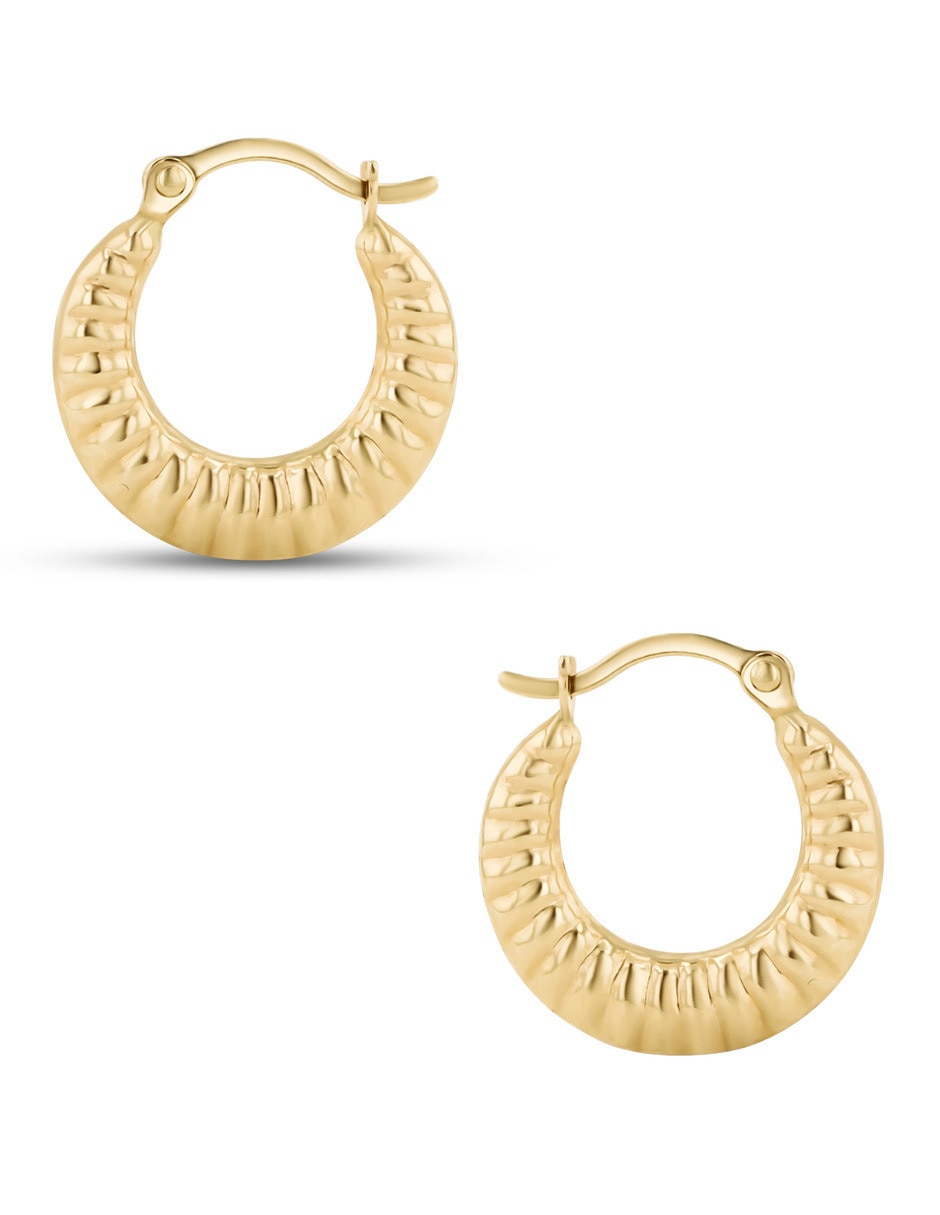 Arracadas joyerias bizzarro de oro amarillo 14 k con acabado brillante 4