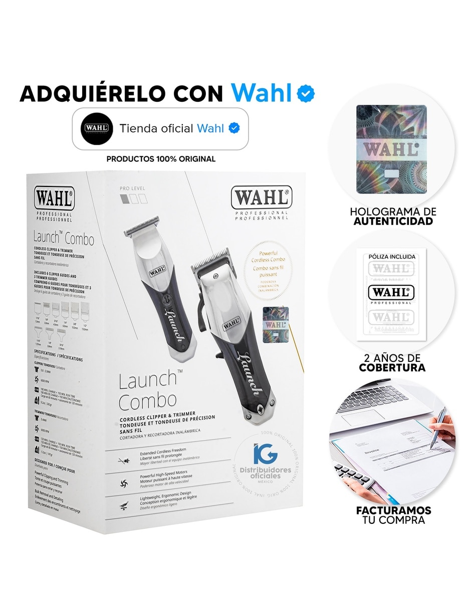 Recortadora de barba y bigote WAHL Combo Launch08001 5