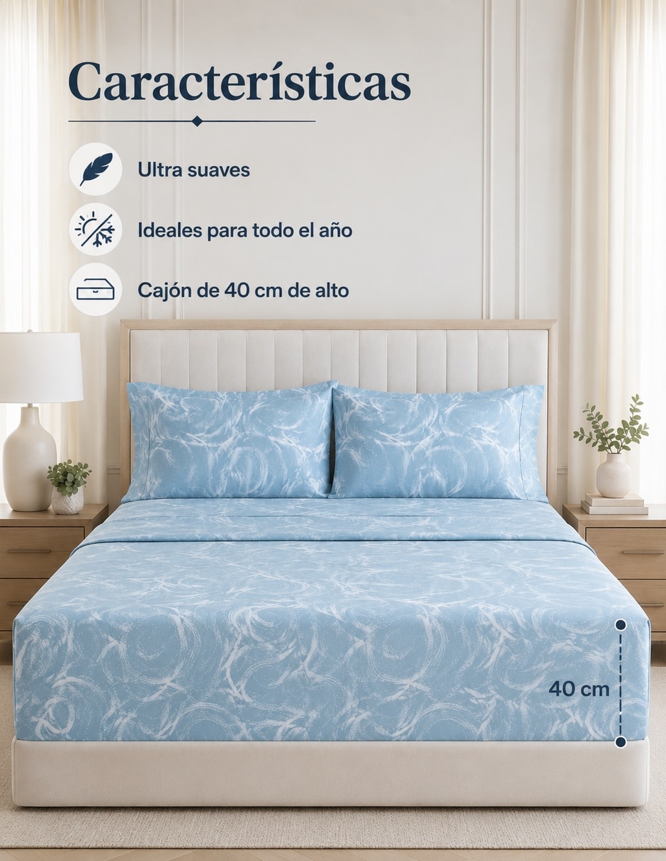 Juego de sábanas de microfibra 4