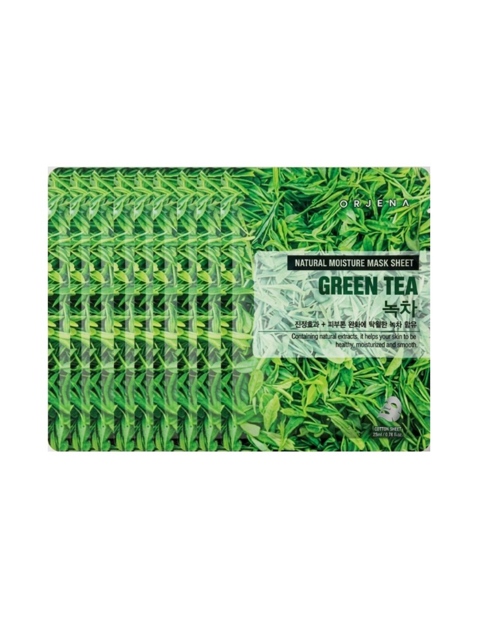 Mascarilla facial Natural Moisture Green Tea Mask Sheet 23 ml Té verde antioxidante calmante hidratante 7