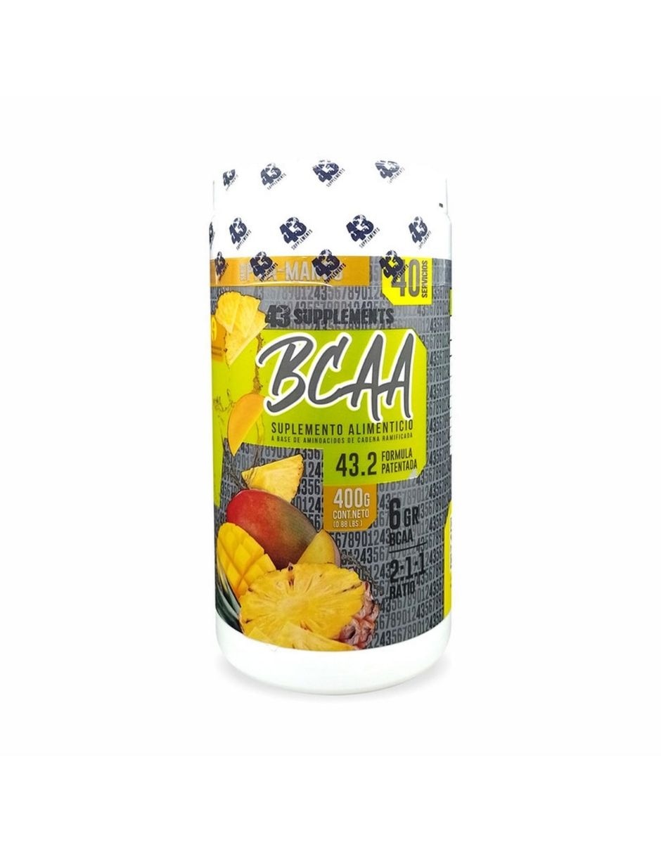 Bcaa 400gr 35 servicios 43 suplements suplemento alimenticio con bcaa sabor mora azul