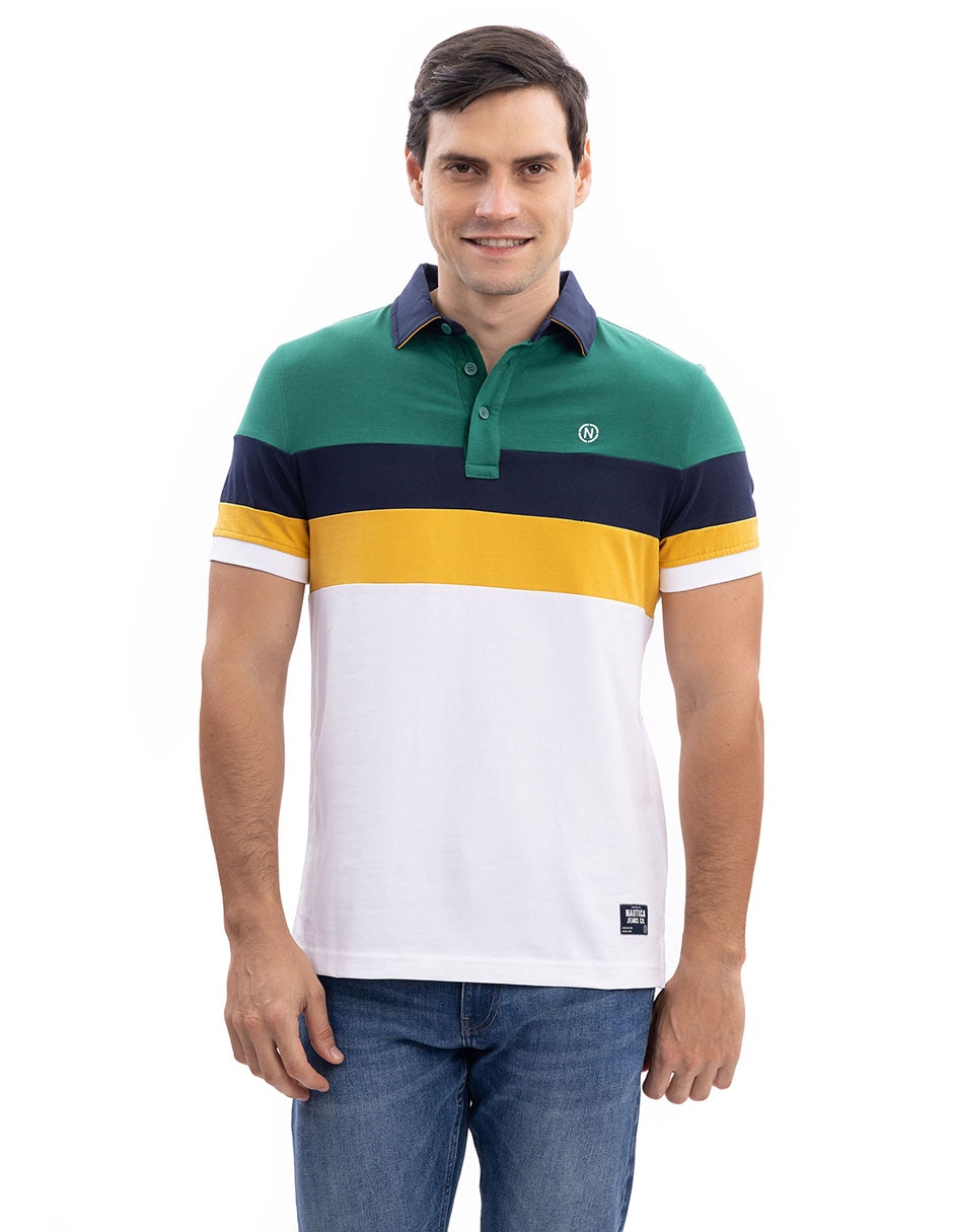 Playera nautica cuello polo para hombre