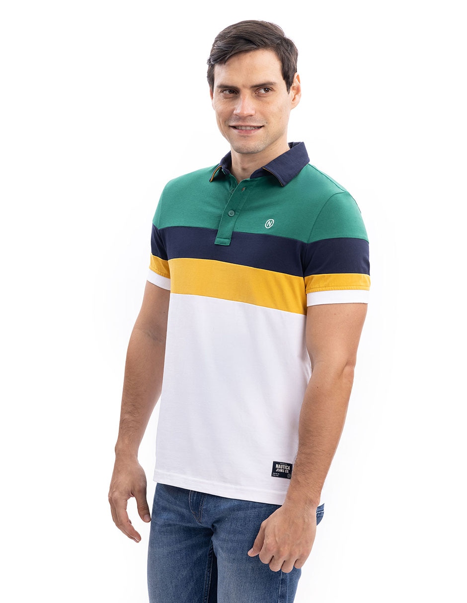 Playera nautica cuello polo para hombre
