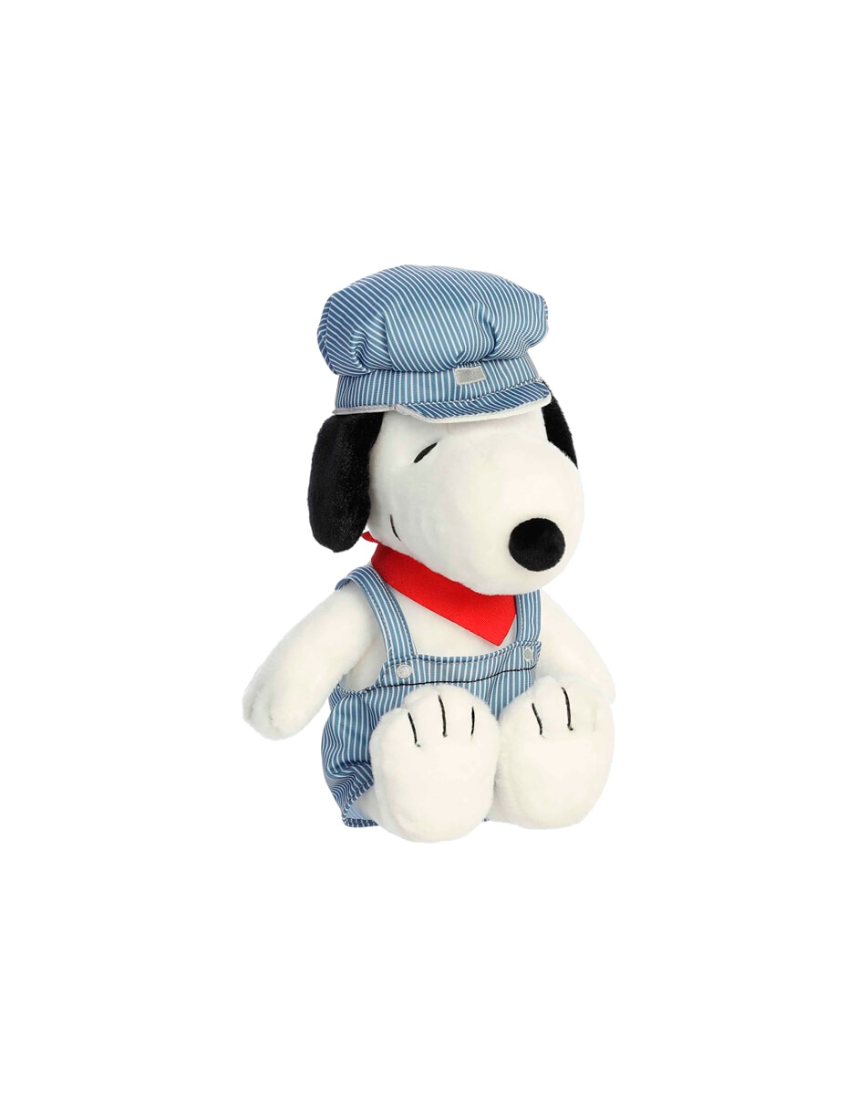 Peluche de Peanuts perro Aurora ingeniero de tren de 35 cm