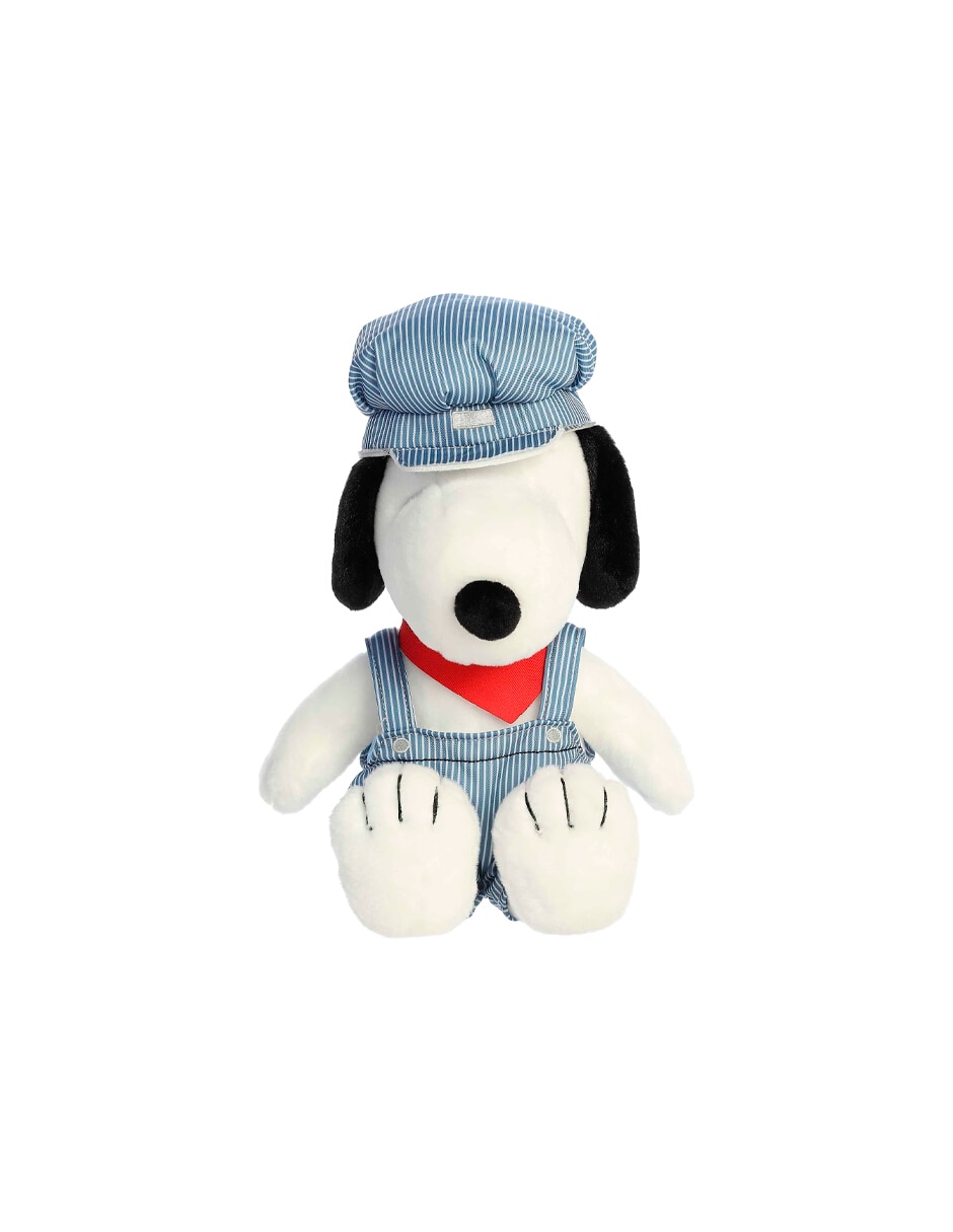 Peluche de Peanuts perro Aurora ingeniero de tren de 35 cm 3