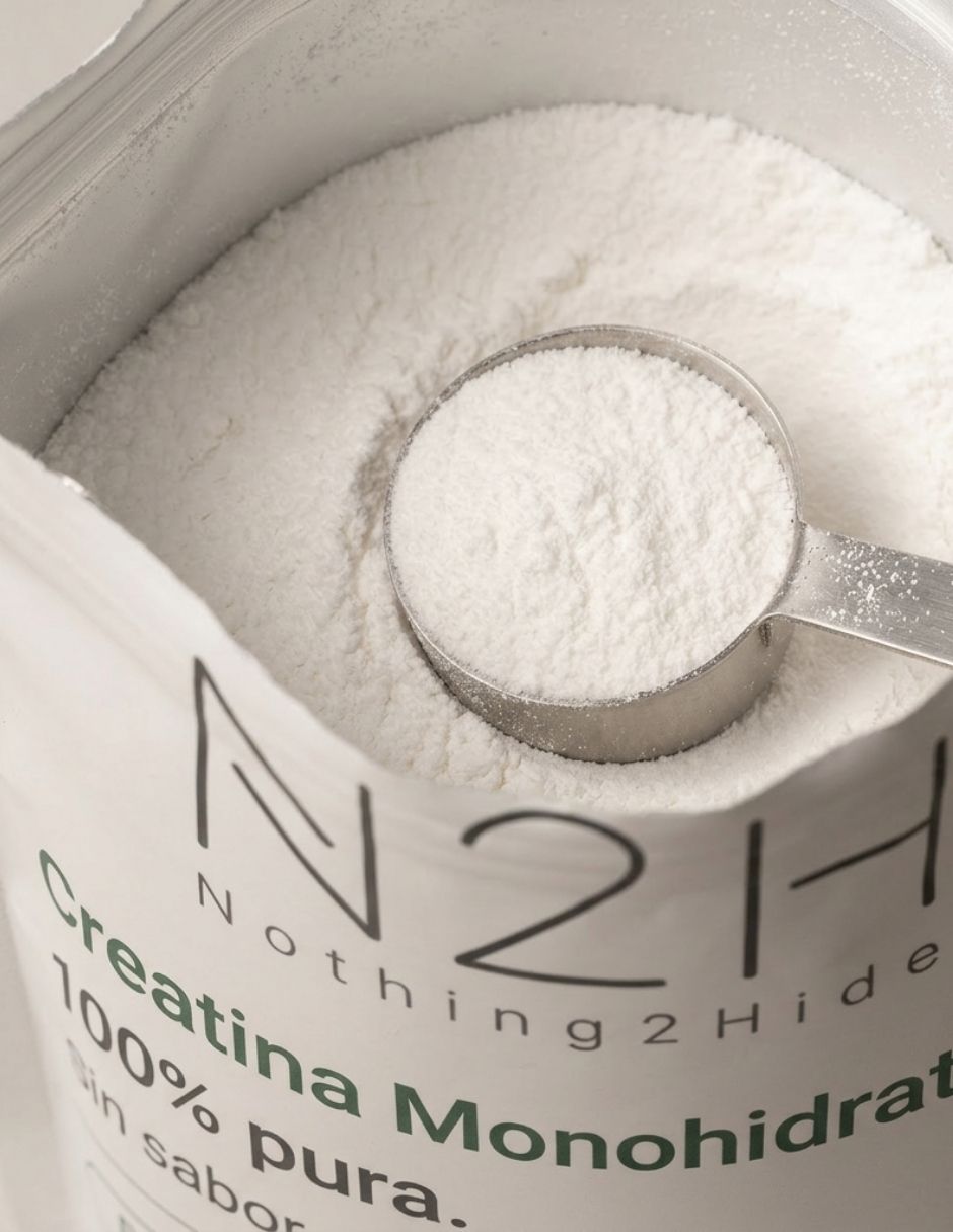 Creatina monohidratada n2h 100% pura sin sabor 300 g con creatina monohidratada 2