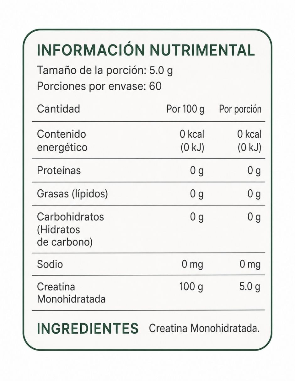 Creatina monohidratada n2h 100% pura sin sabor 300 g con creatina monohidratada Creatina monohidratada n2h 100% pura sin sabor 300 g con creatina monohidratada