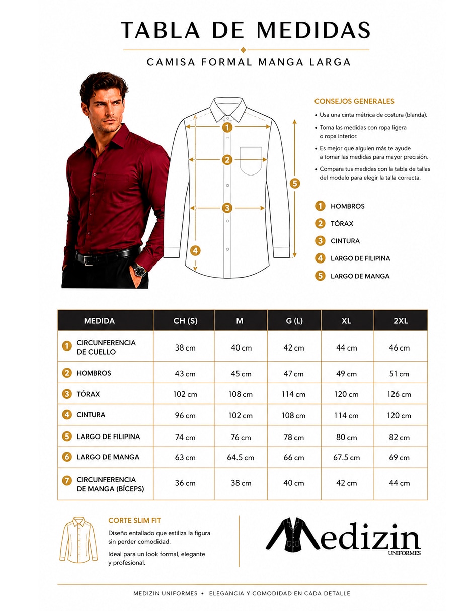 Camisa business casual manga larga para hombre 3