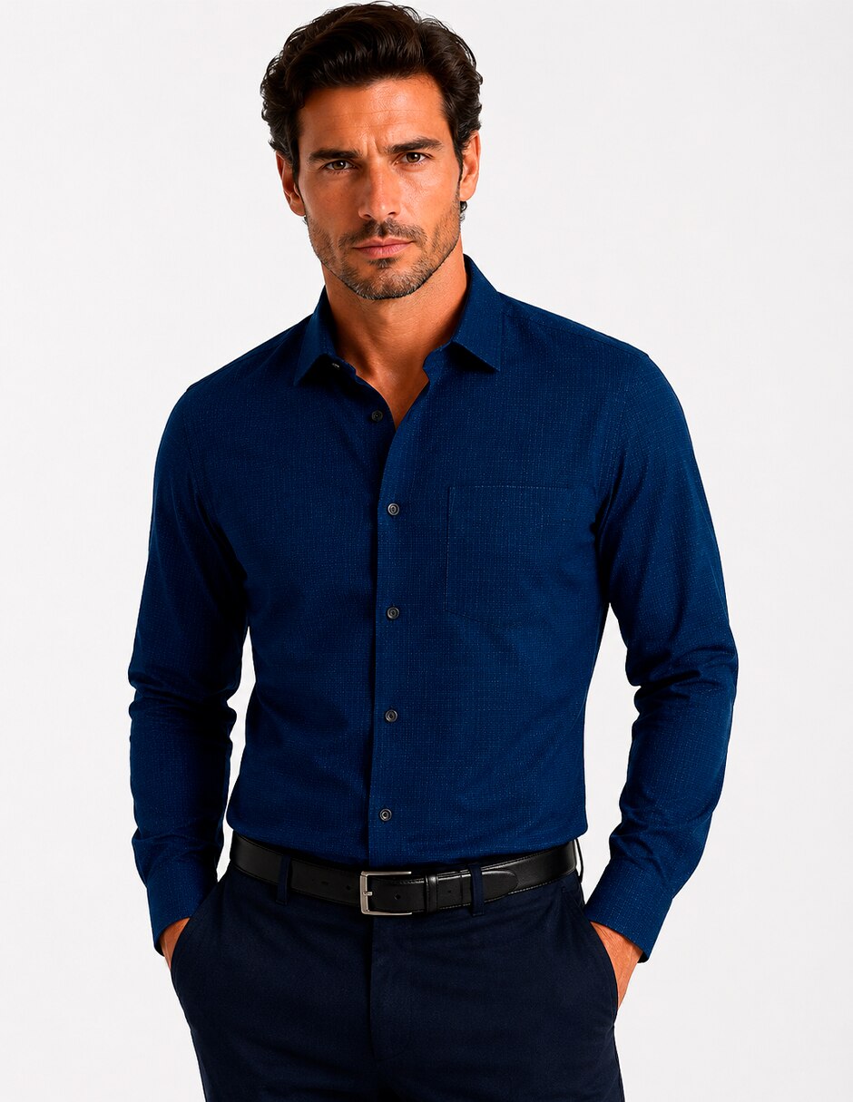 Camisa business casual manga larga para hombre Camisa business casual manga larga para hombre