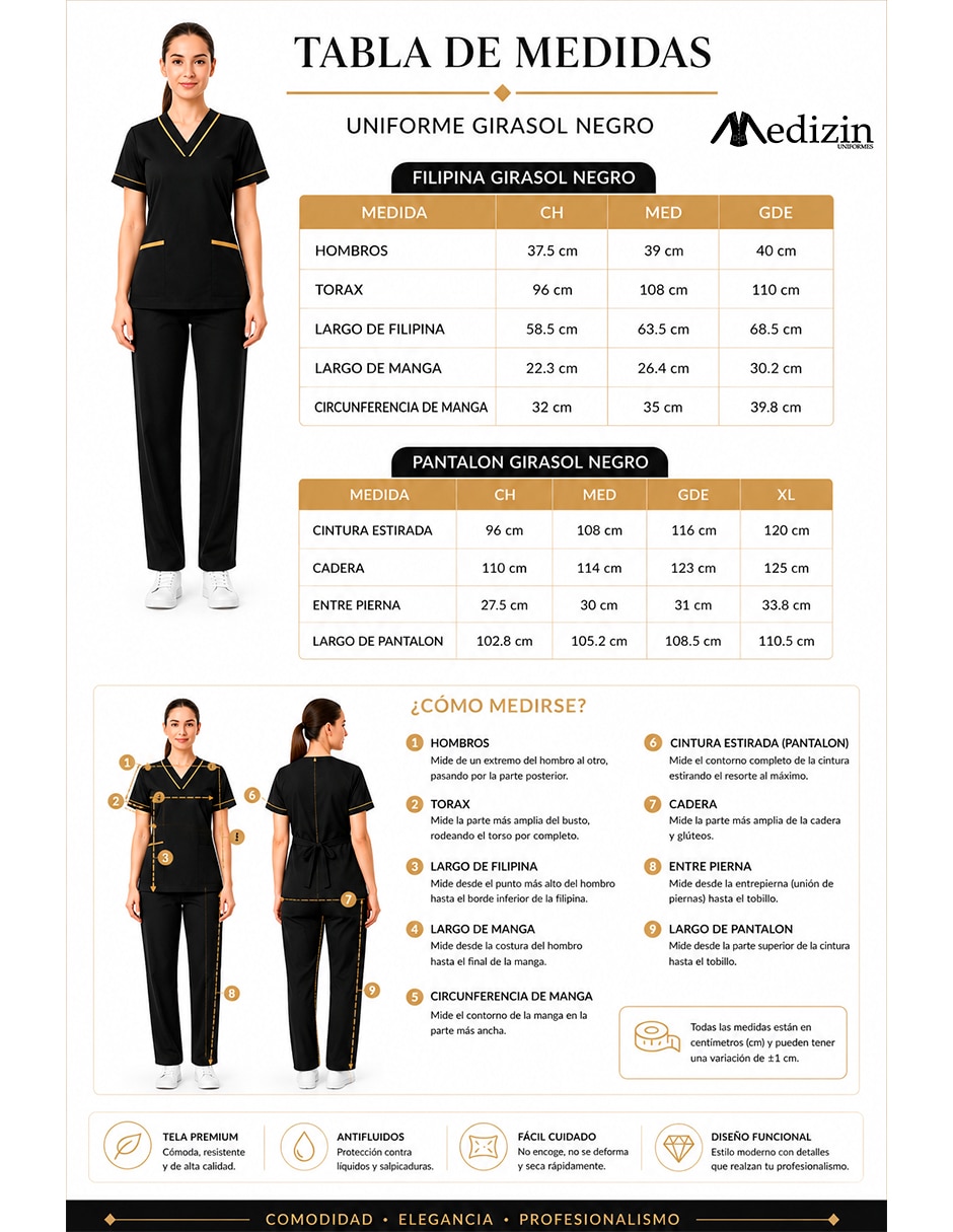 Pijama quirúrgica estilo relajado para mujer 4