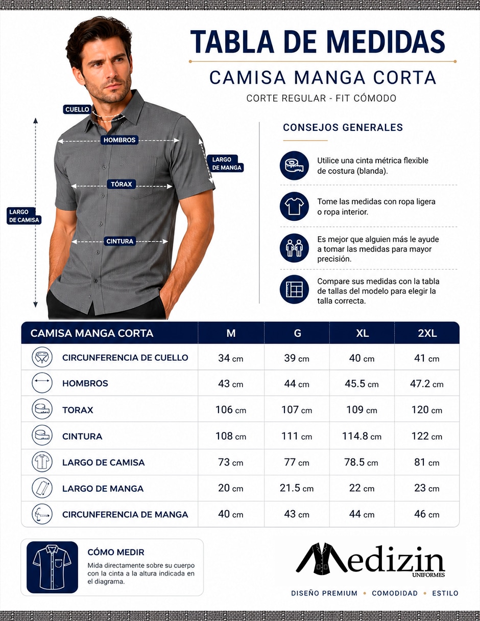 Camisa business casual manga corta para hombre 4