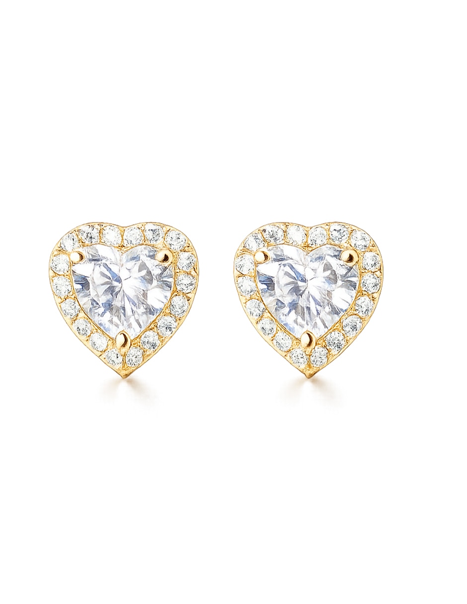 Set de aretes con acabado pulido circonita