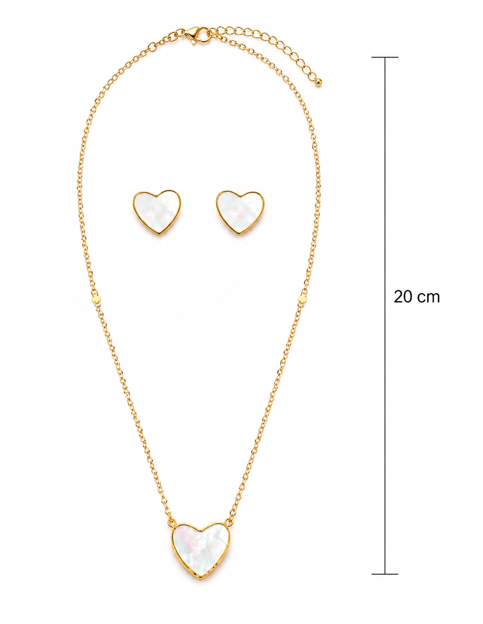 Set de collar y aretes nácar 4