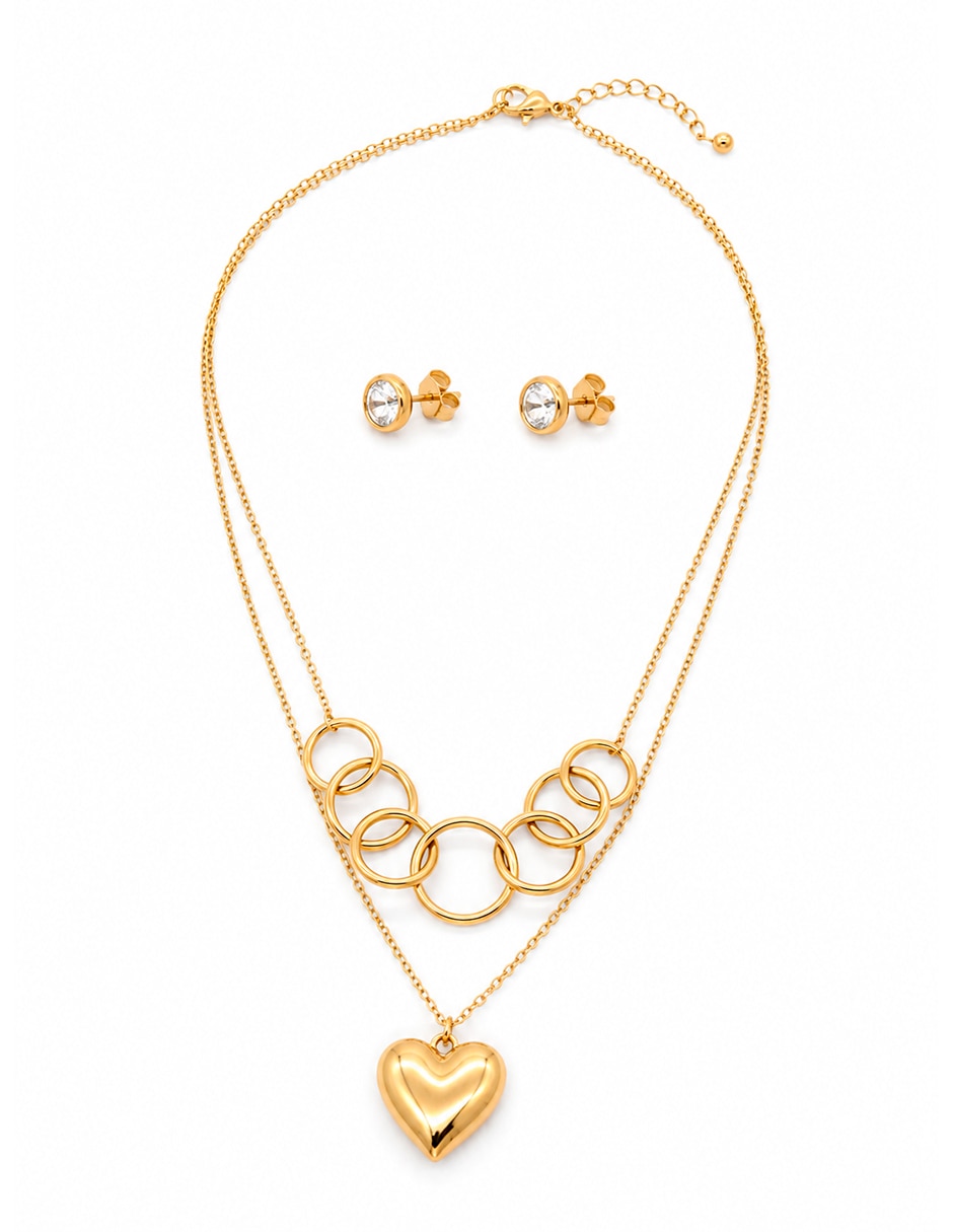 Set de collar y aretes zirconia Set de collar y aretes zirconia
