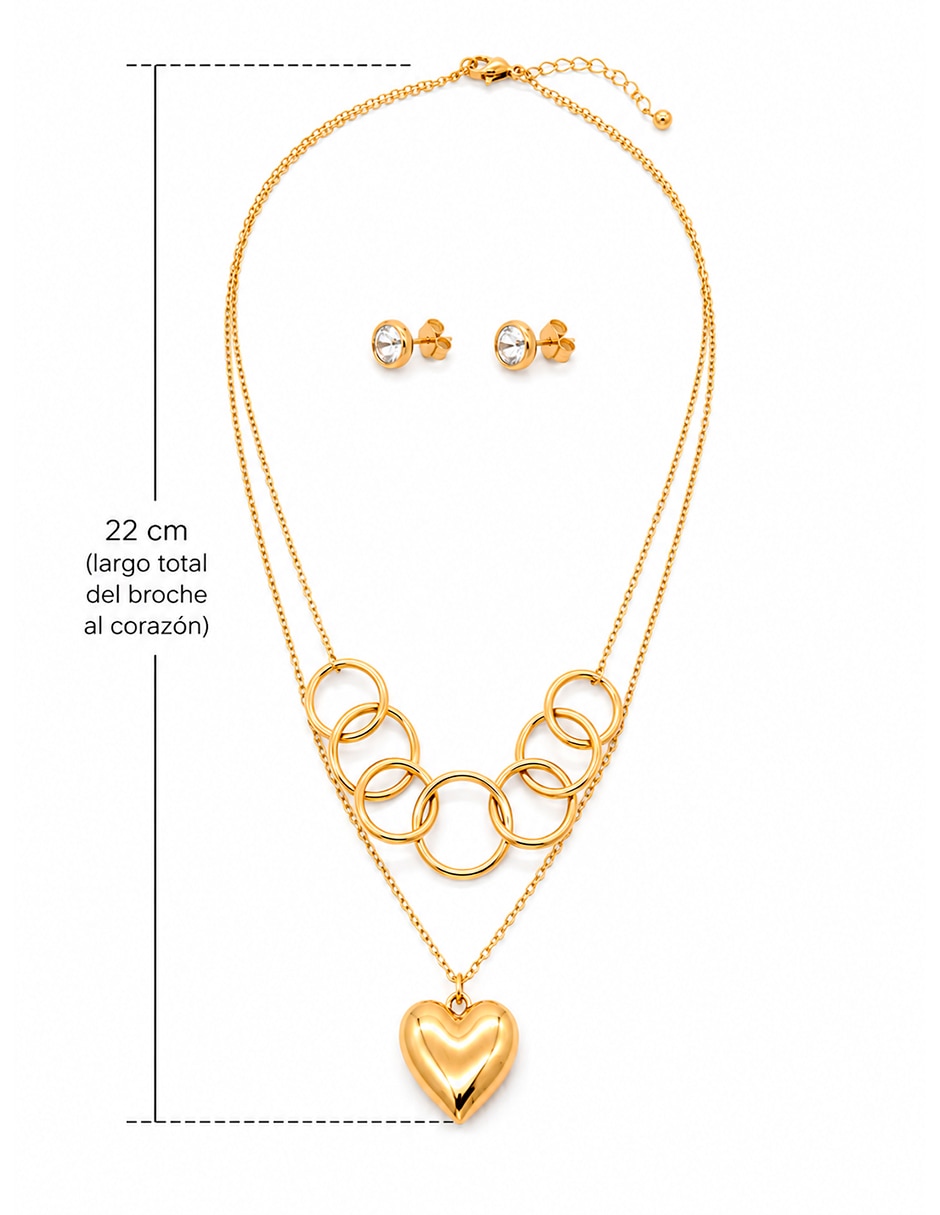 Set de collar y aretes zirconia 2