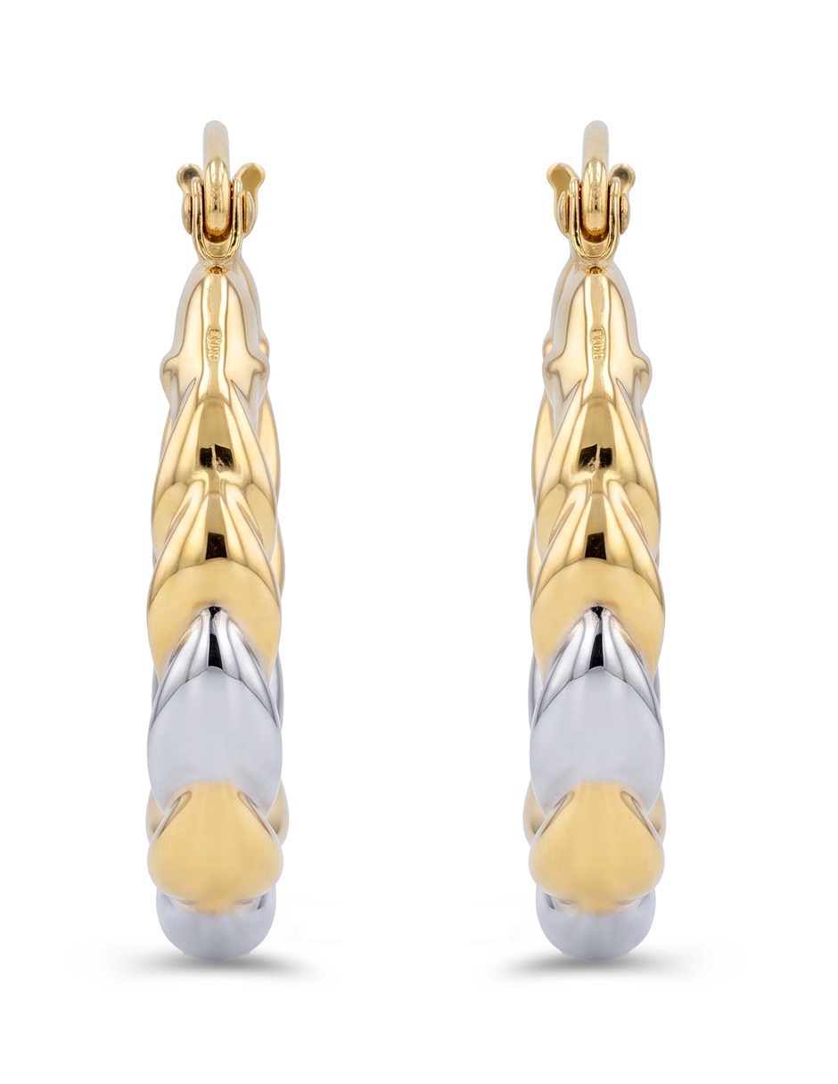 Arracadas joyerias bizzarro de oro amarillo 14 k con acabado brillante