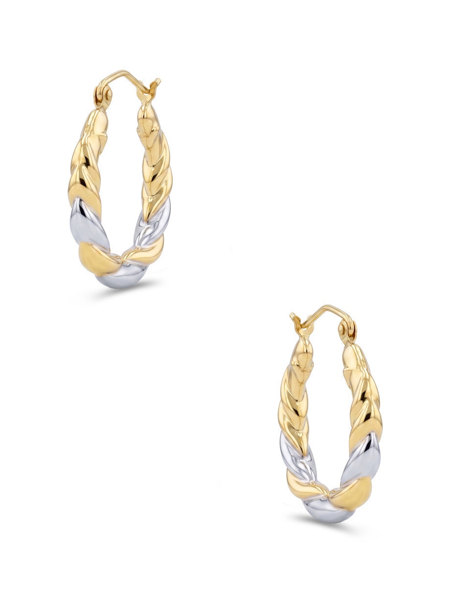 Arracadas joyerias bizzarro de oro amarillo 14 k con acabado brillante