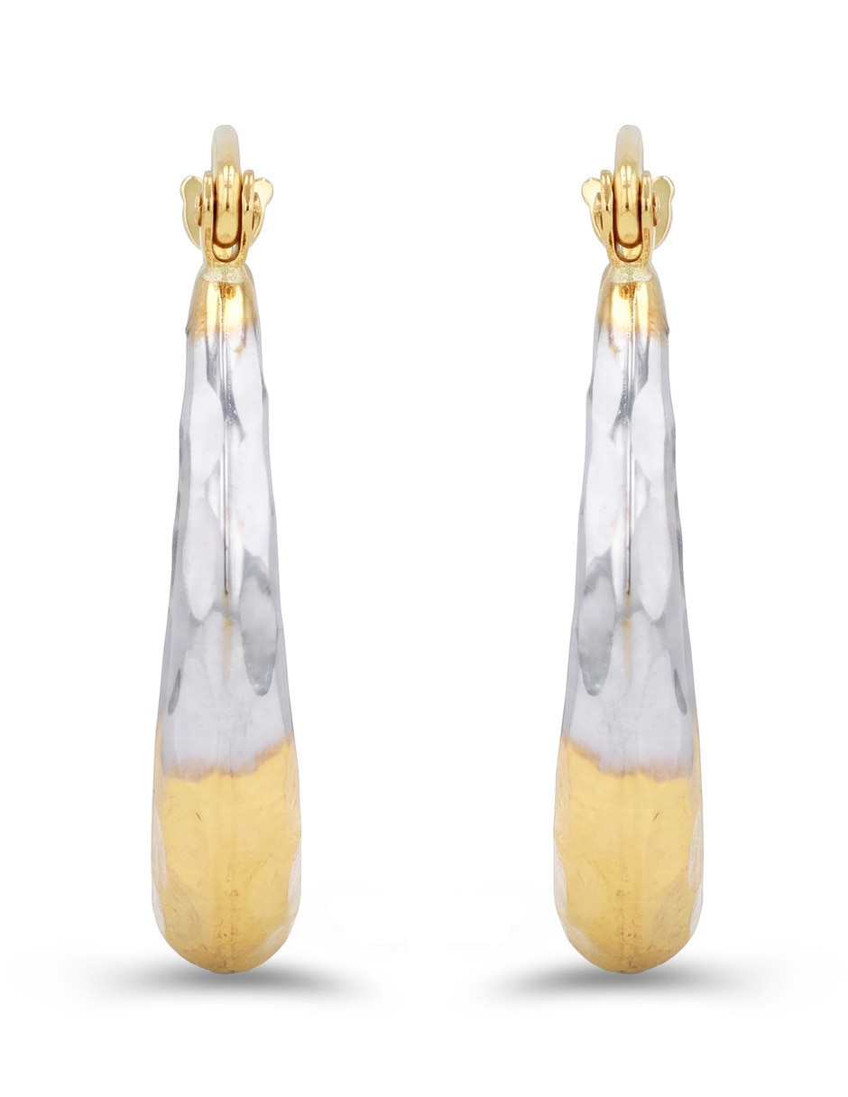 Arracadas joyerias bizzarro de oro amarillo 14 k con acabado brillante