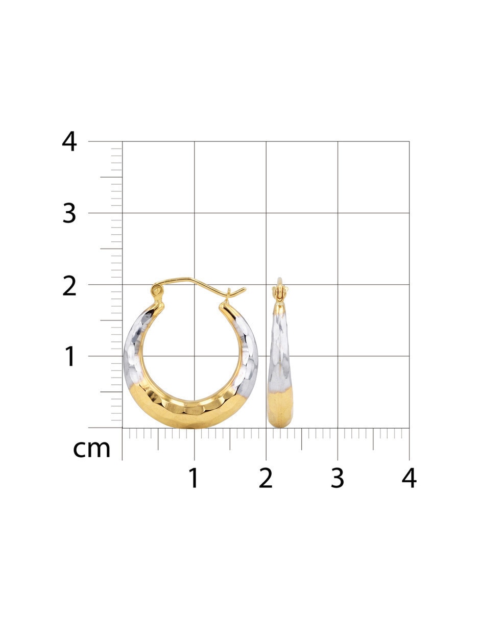 Arracadas joyerias bizzarro de oro amarillo 14 k con acabado brillante