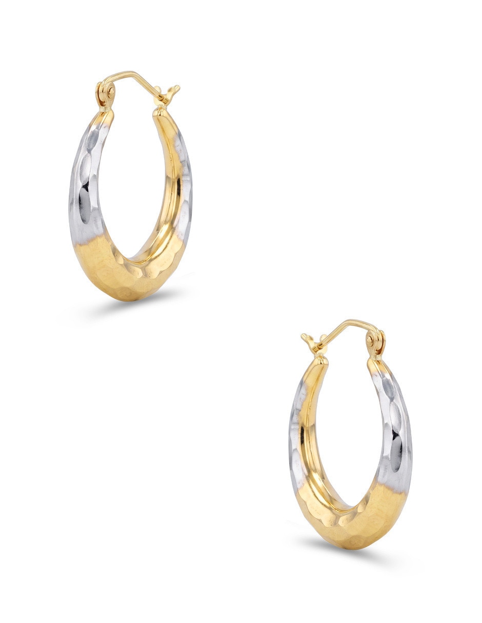 Arracadas joyerias bizzarro de oro amarillo 14 k con acabado brillante